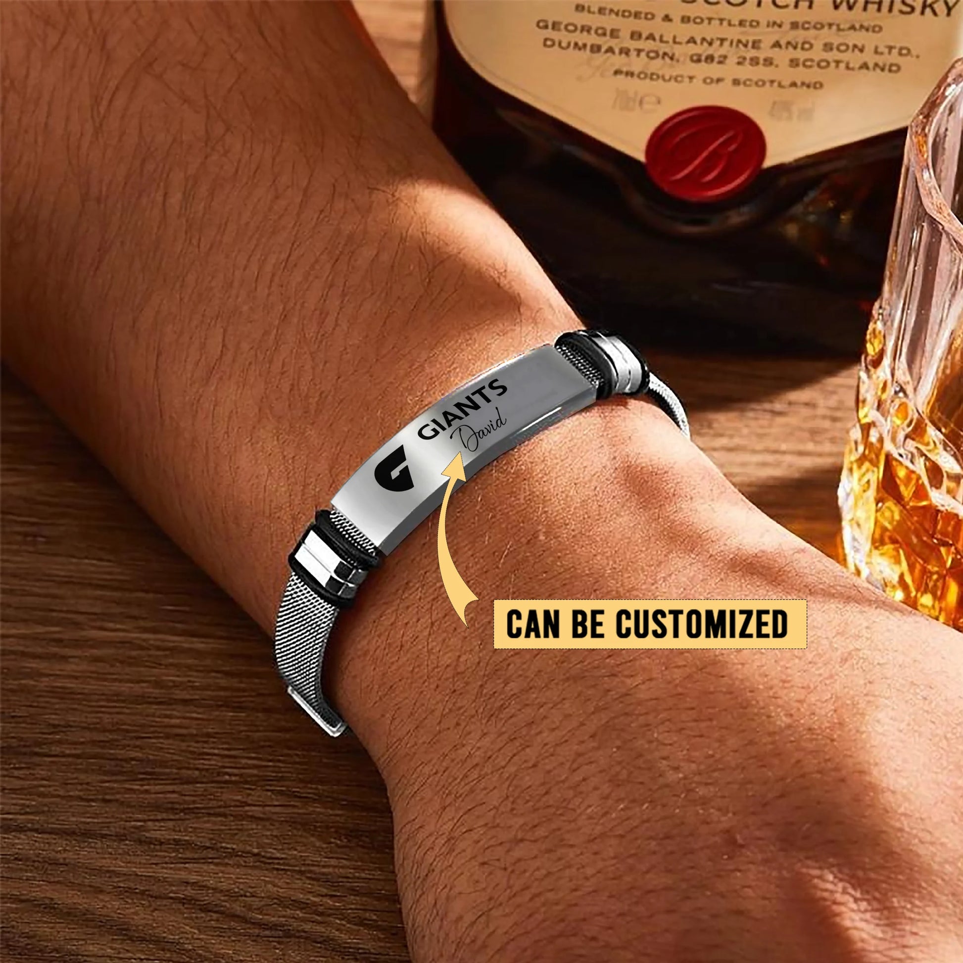 GWS Personalized Custom Men’s Metal Bracelet