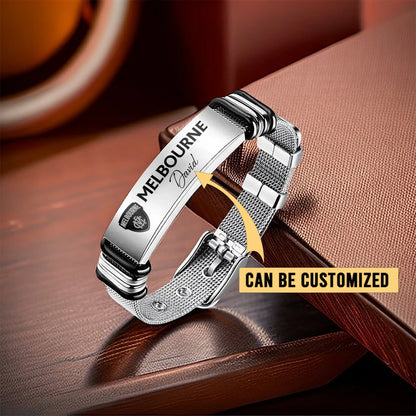 MD Personalized Custom Men’s Metal Bracelet