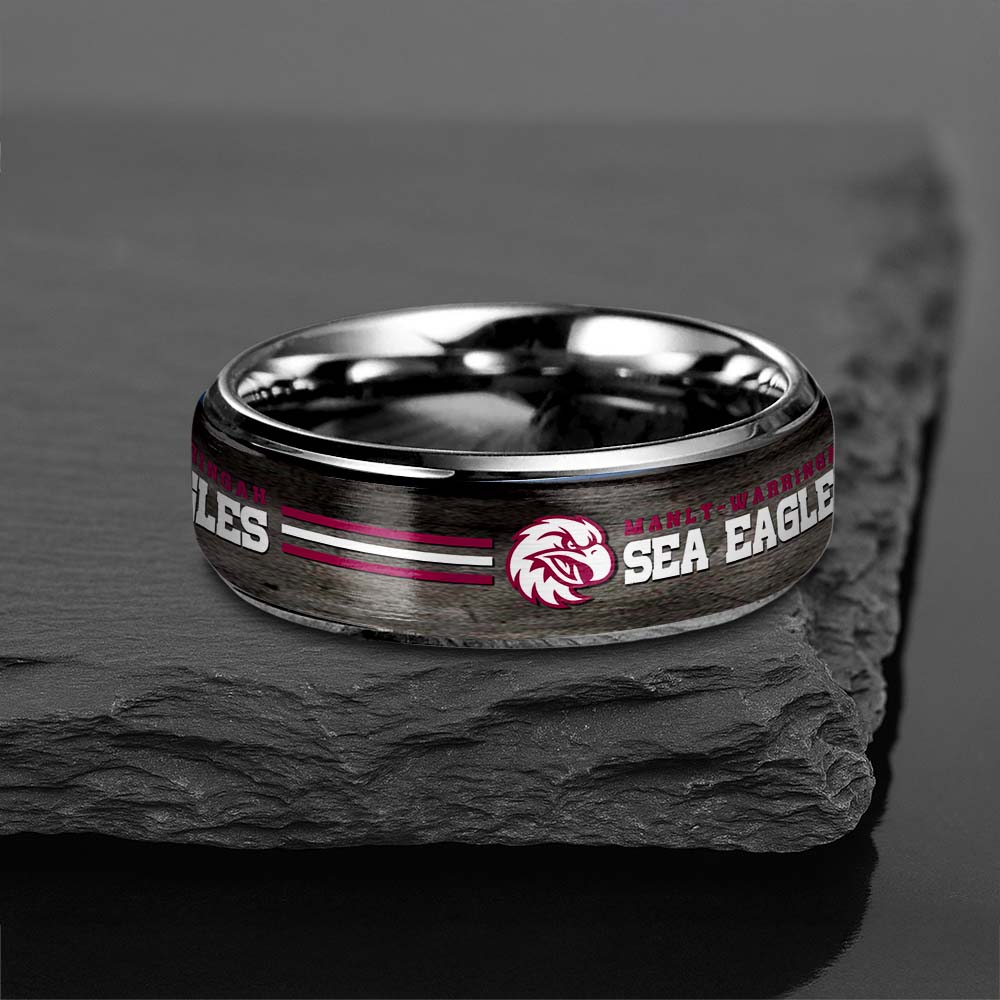 NRL Silver Tungsten Rings Gift For Fans 11