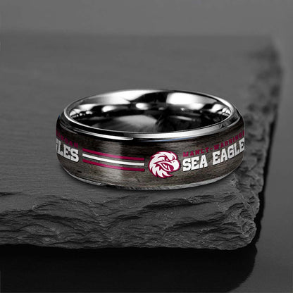 NRL Silver Tungsten Rings Gift For Fans 11