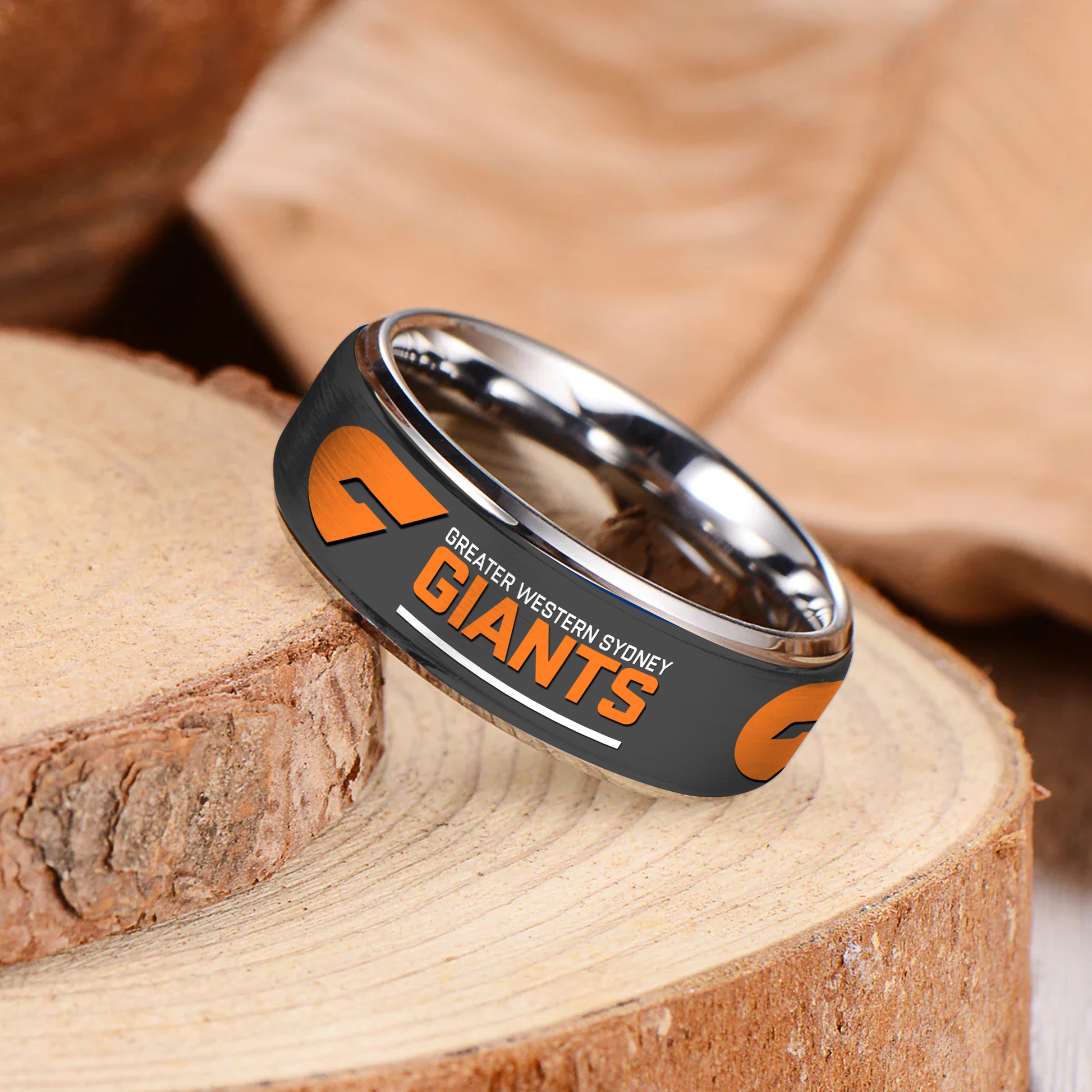 AFL Silver Tungsten Rings Gift For Fans 14