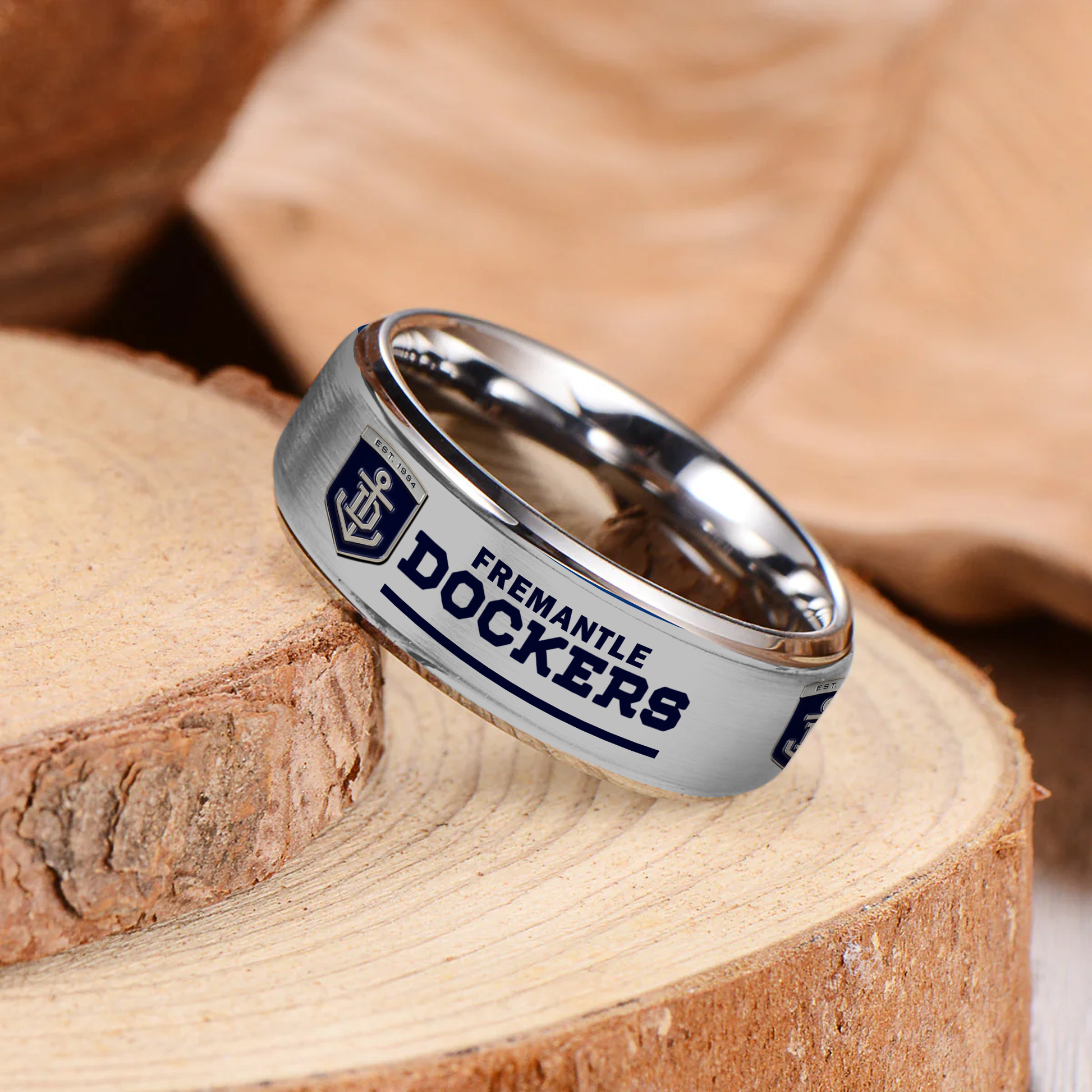 AFL Silver Tungsten Rings Gift For Fans 11