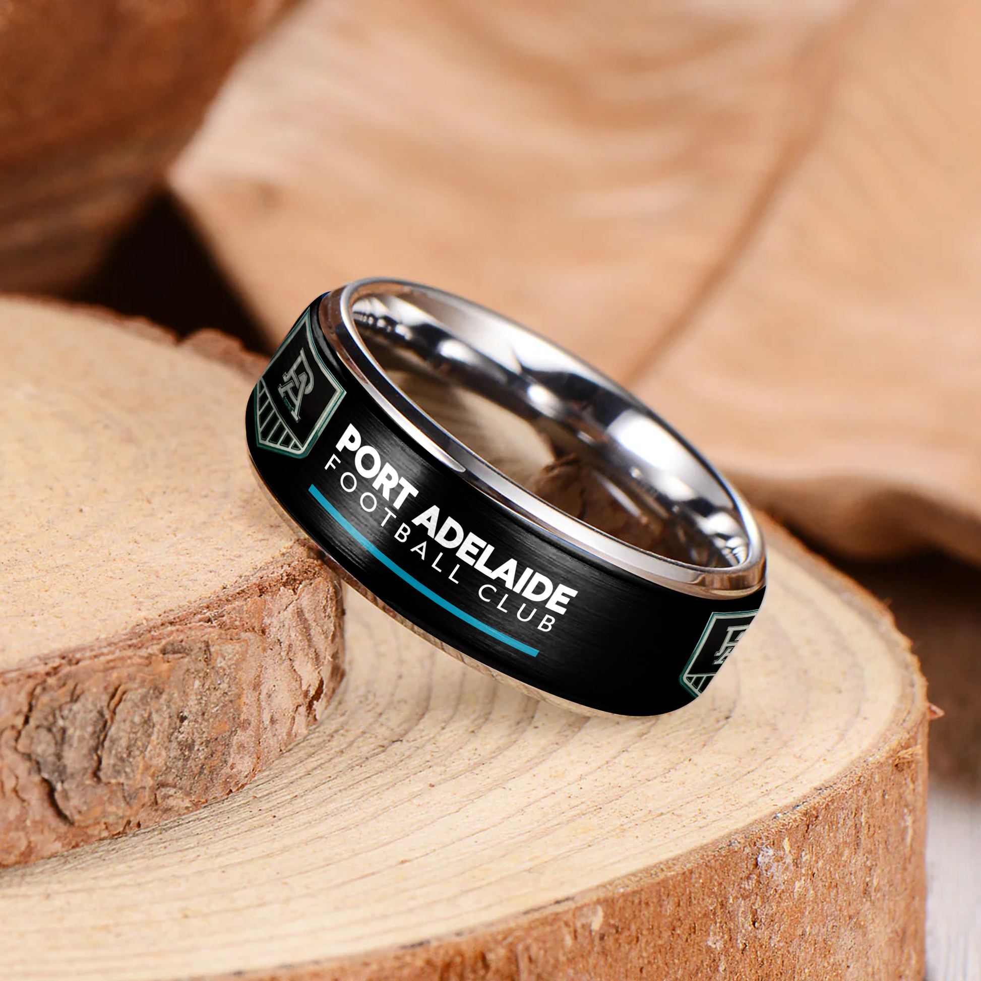 AFL Silver Tungsten Rings Gift For Fans 7