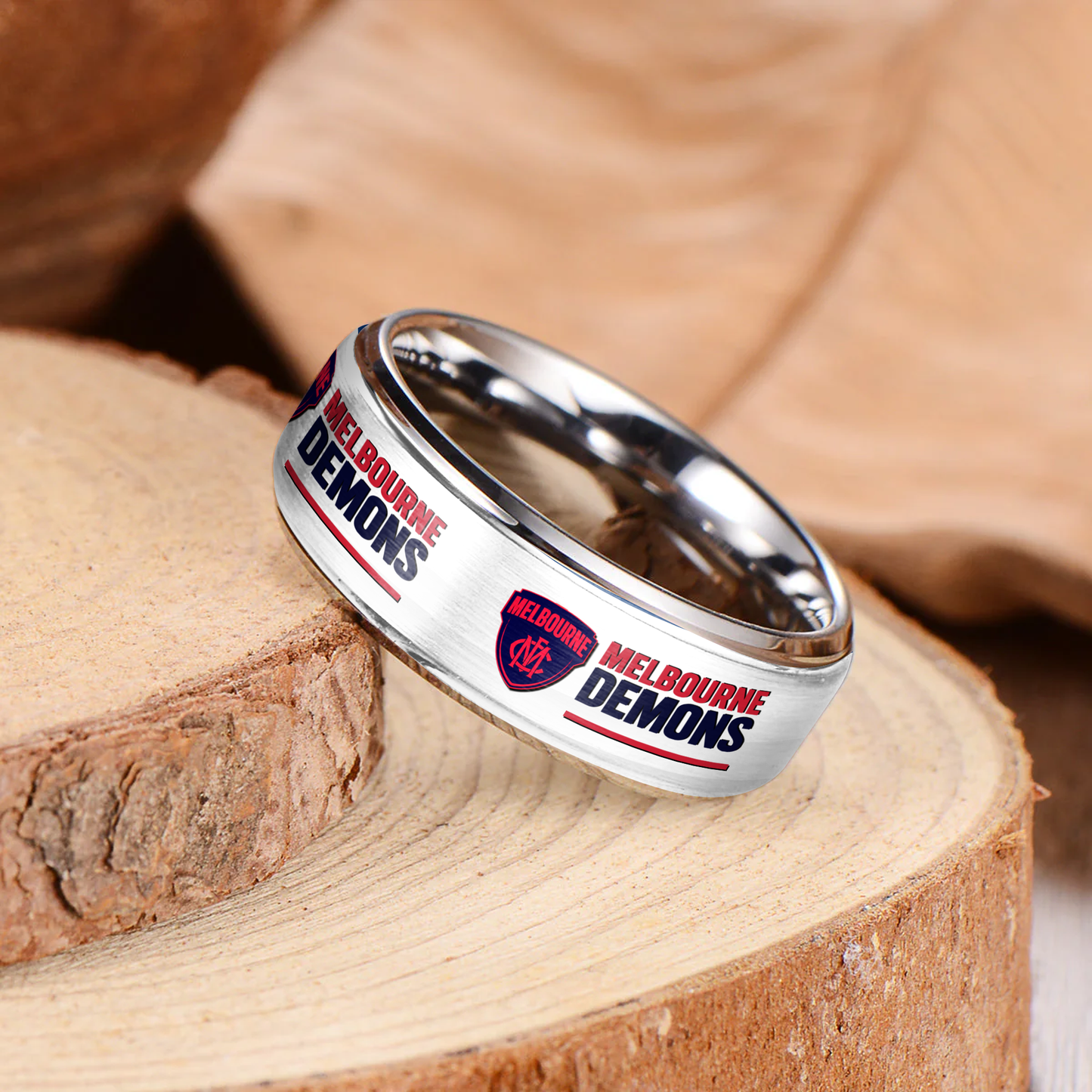 AFL Silver Tungsten Rings Gift For Fans 5