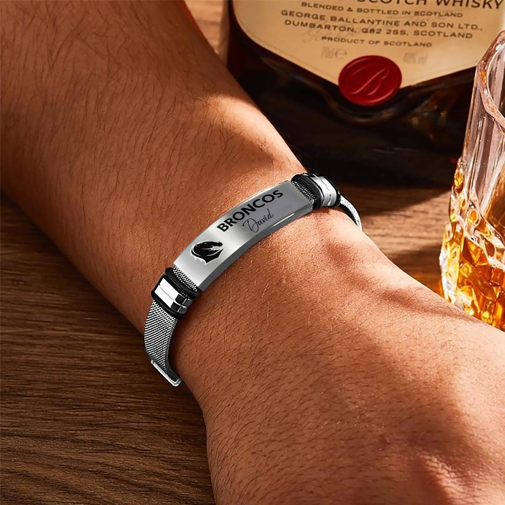 BRI Personalized Custom Men's Metal Bracelet