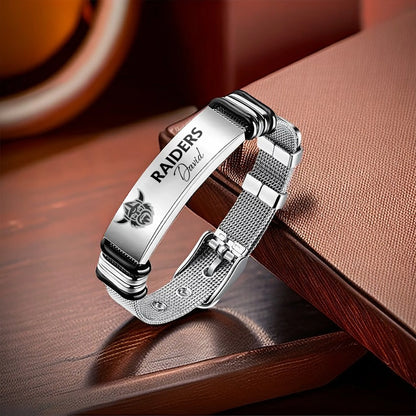 CAN Personalized Custom Men's Metal Bracelet