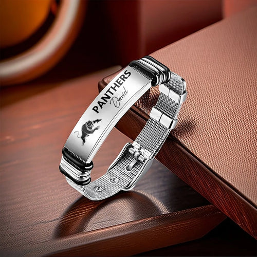 PEN Personalized Custom Men's Metal Bracelet