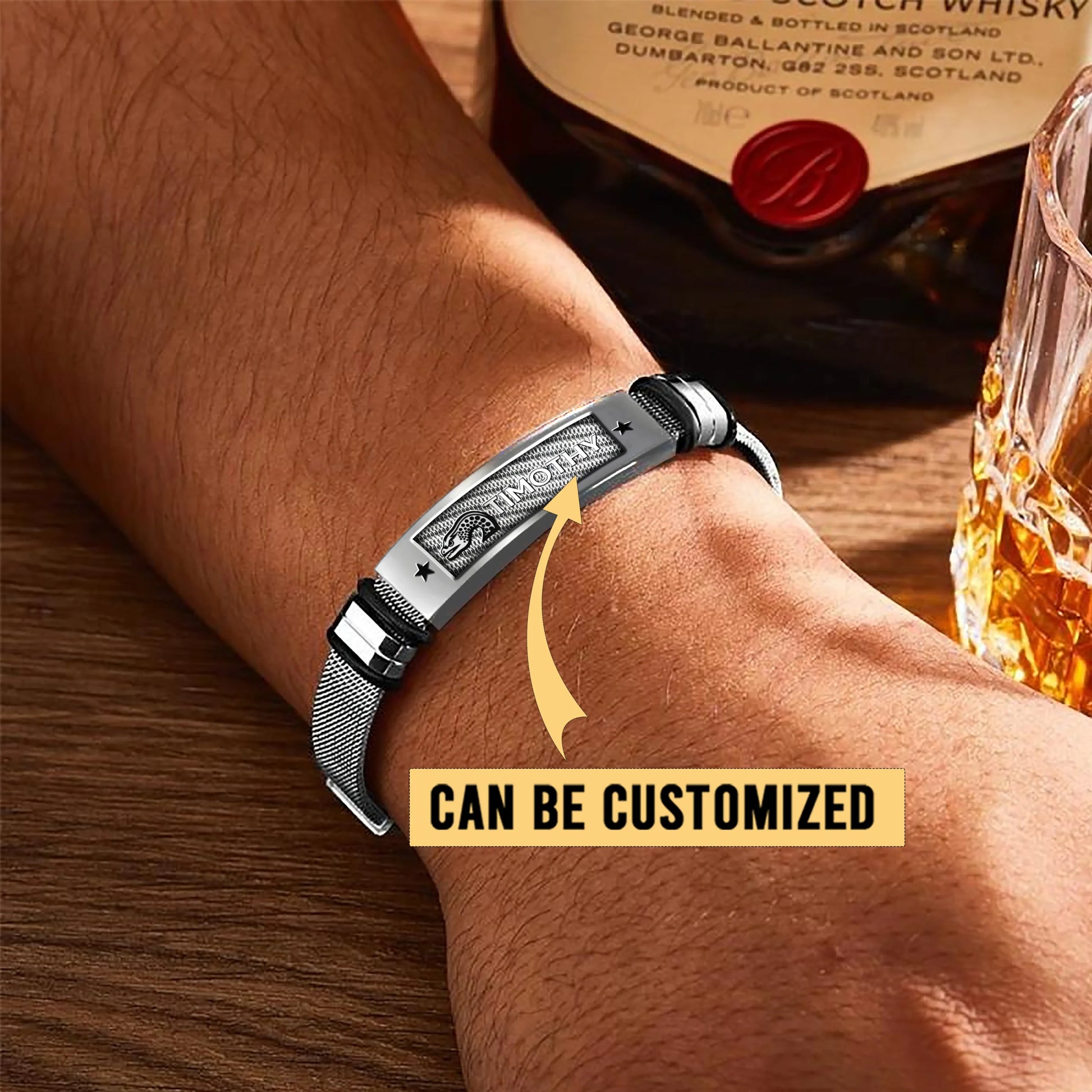 PAR Personalized Custom Men's Metal Bracelet 1