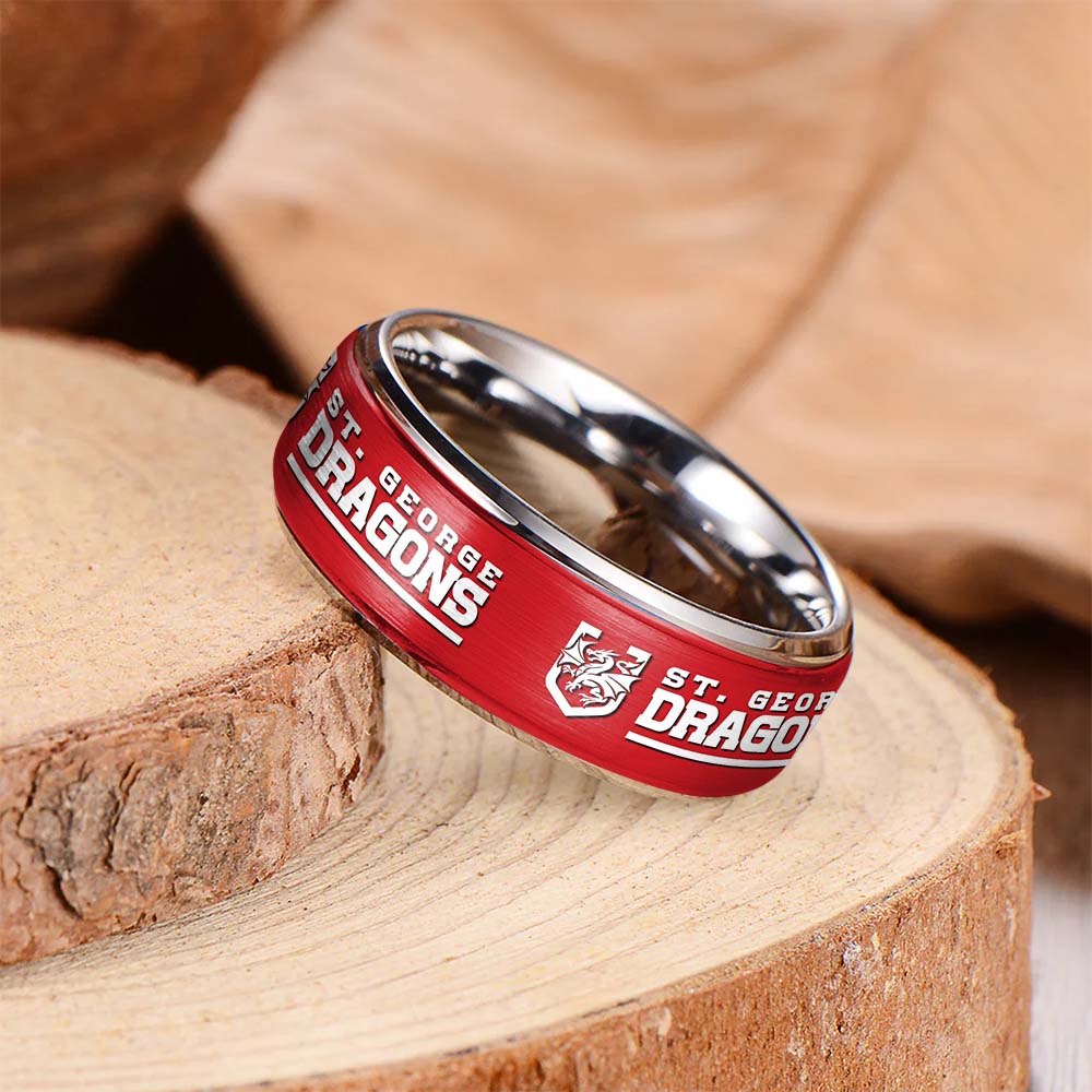 NRL Silver Tungsten Rings Gift For Fans 23