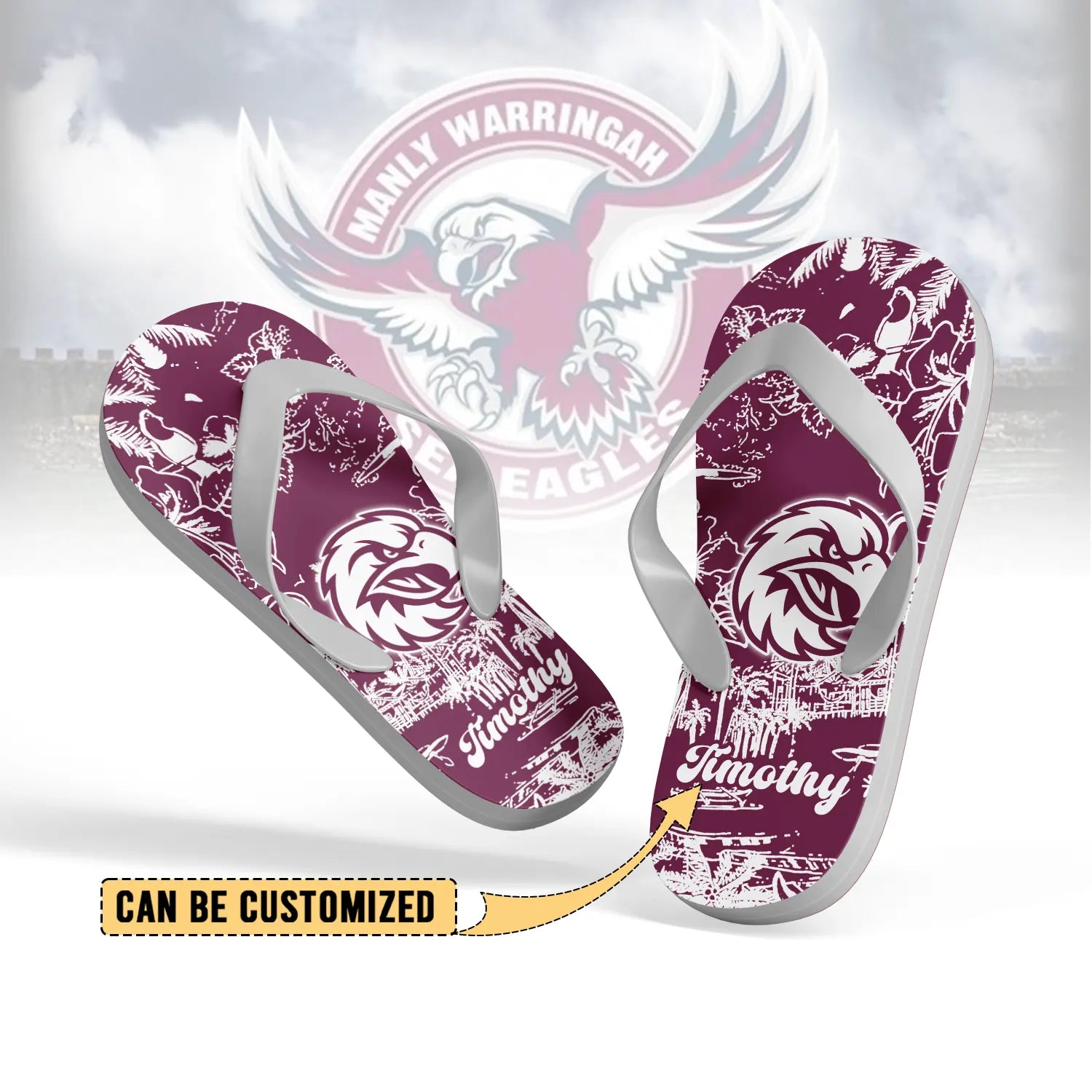 MAN Personalized Custom Flip Flops 8
