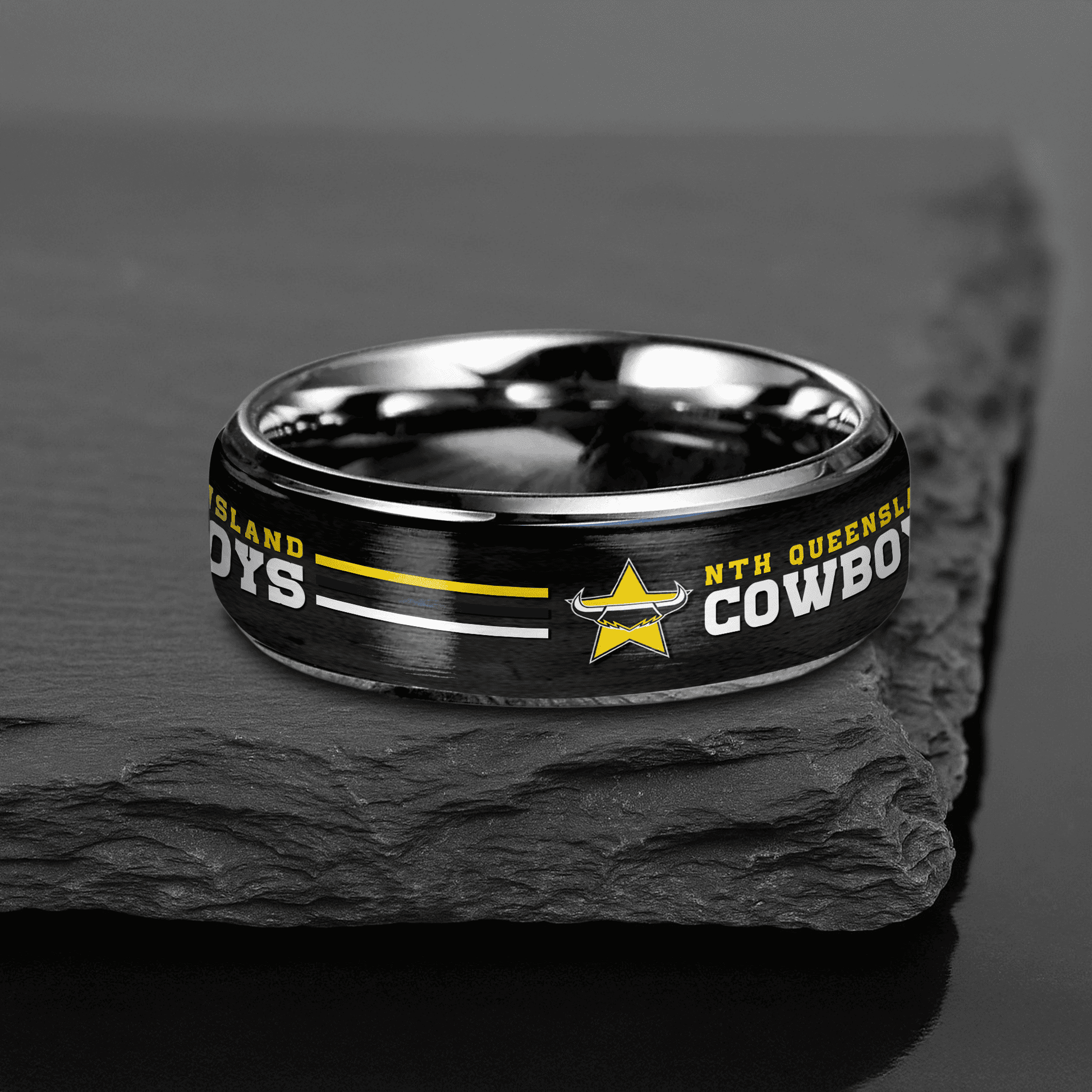 NRL Silver Tungsten Rings Gift For Fans 14