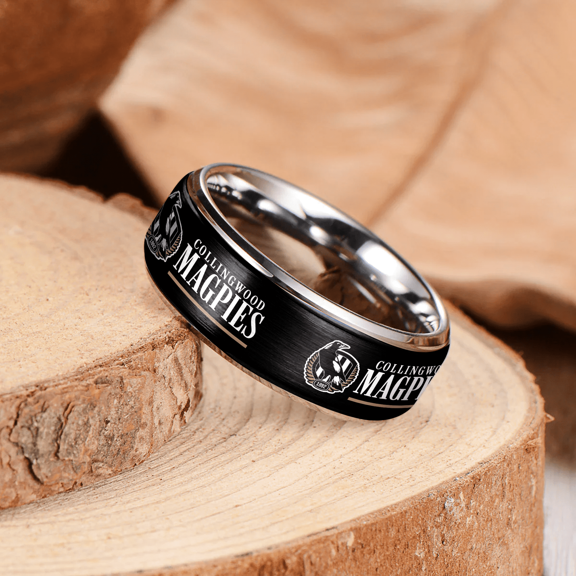 AFL Silver Tungsten Rings Gift For Fans 6