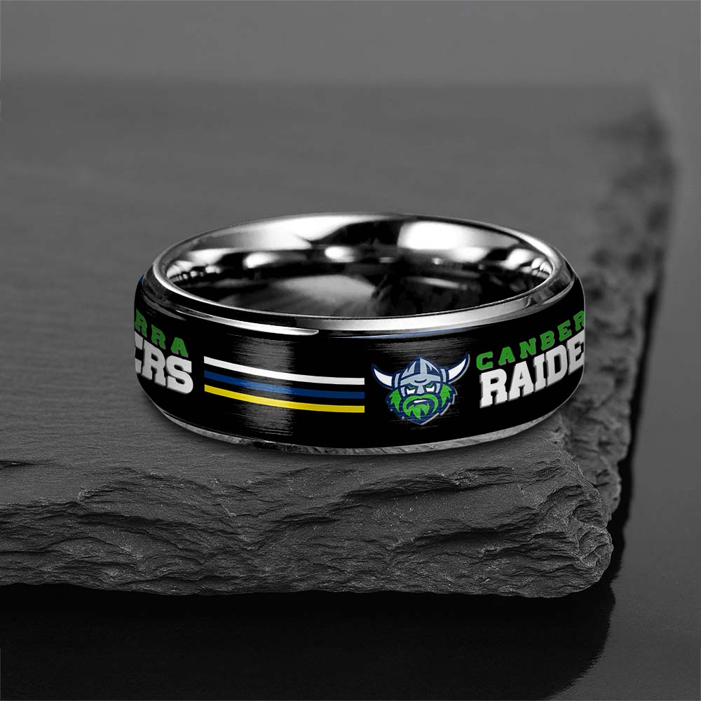 NRL Silver Tungsten Rings Gift For Fans 29