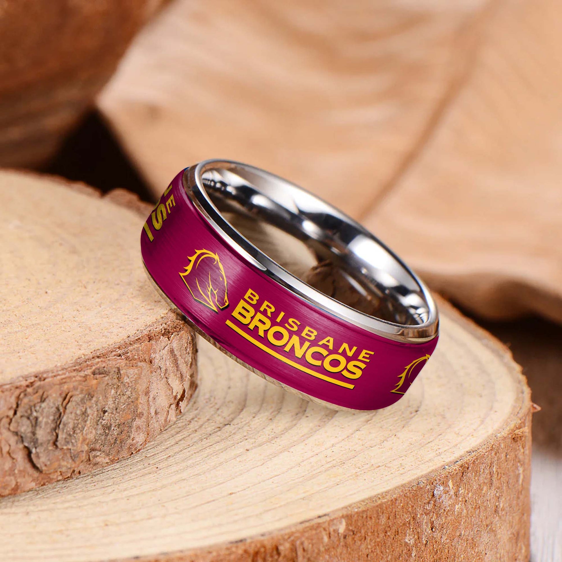 NRL Silver Tungsten Rings Gift For Fans 16