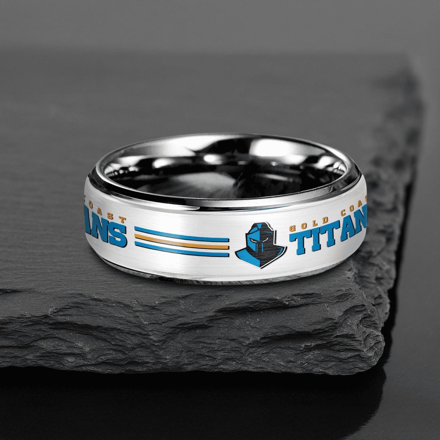 NRL Silver Tungsten Rings Gift For Fans