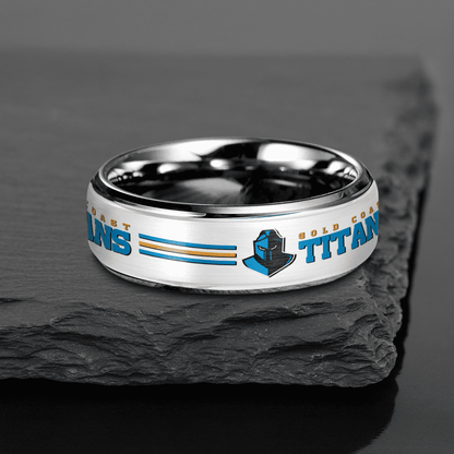 NRL Silver Tungsten Rings Gift For Fans