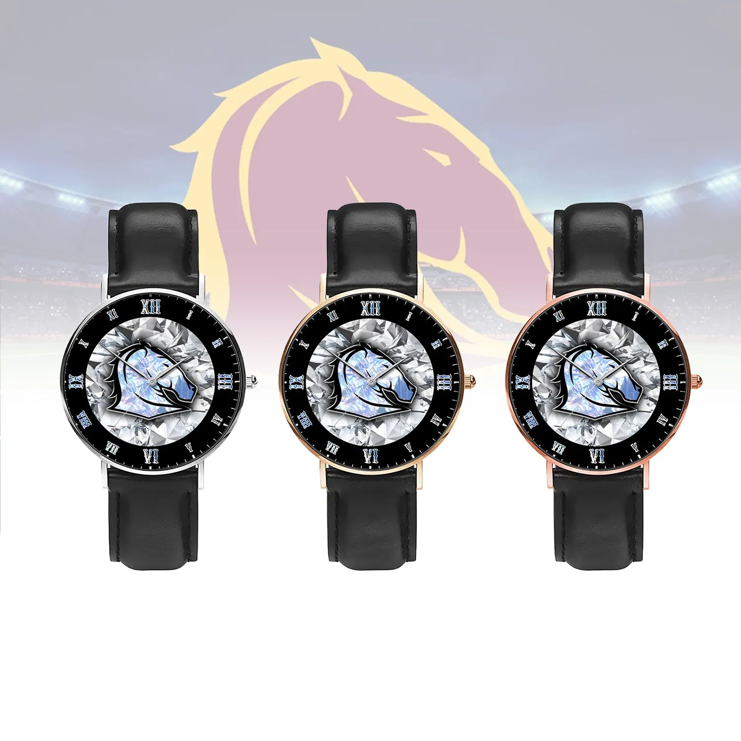 BRI Personalized Custom Stitched Leather Watch