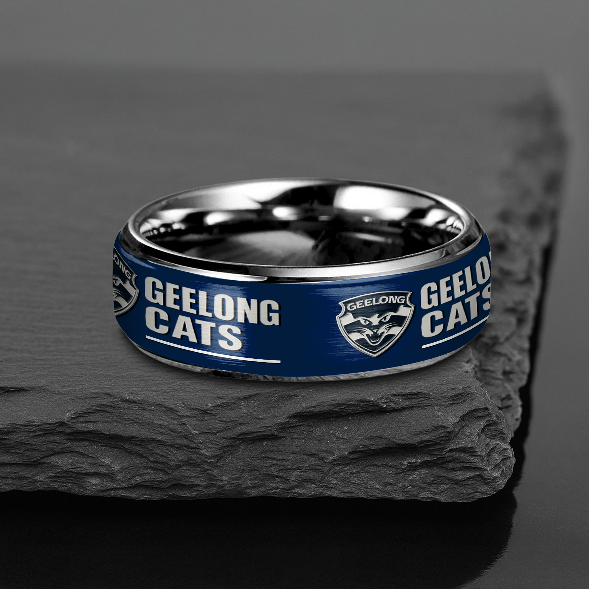 AFL Silver Tungsten Rings Gift For Fans 19