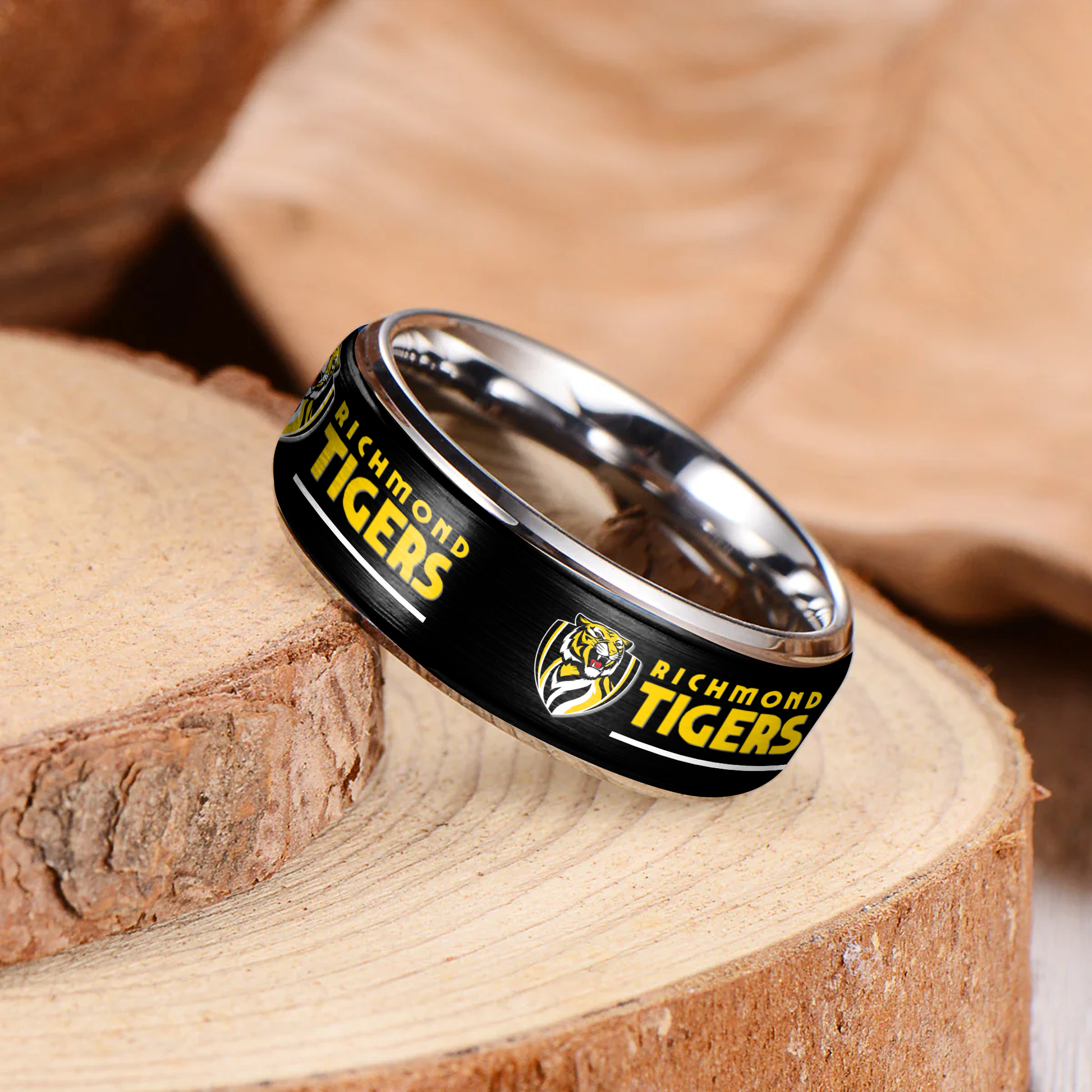 AFL Silver Tungsten Rings Gift For Fans 2