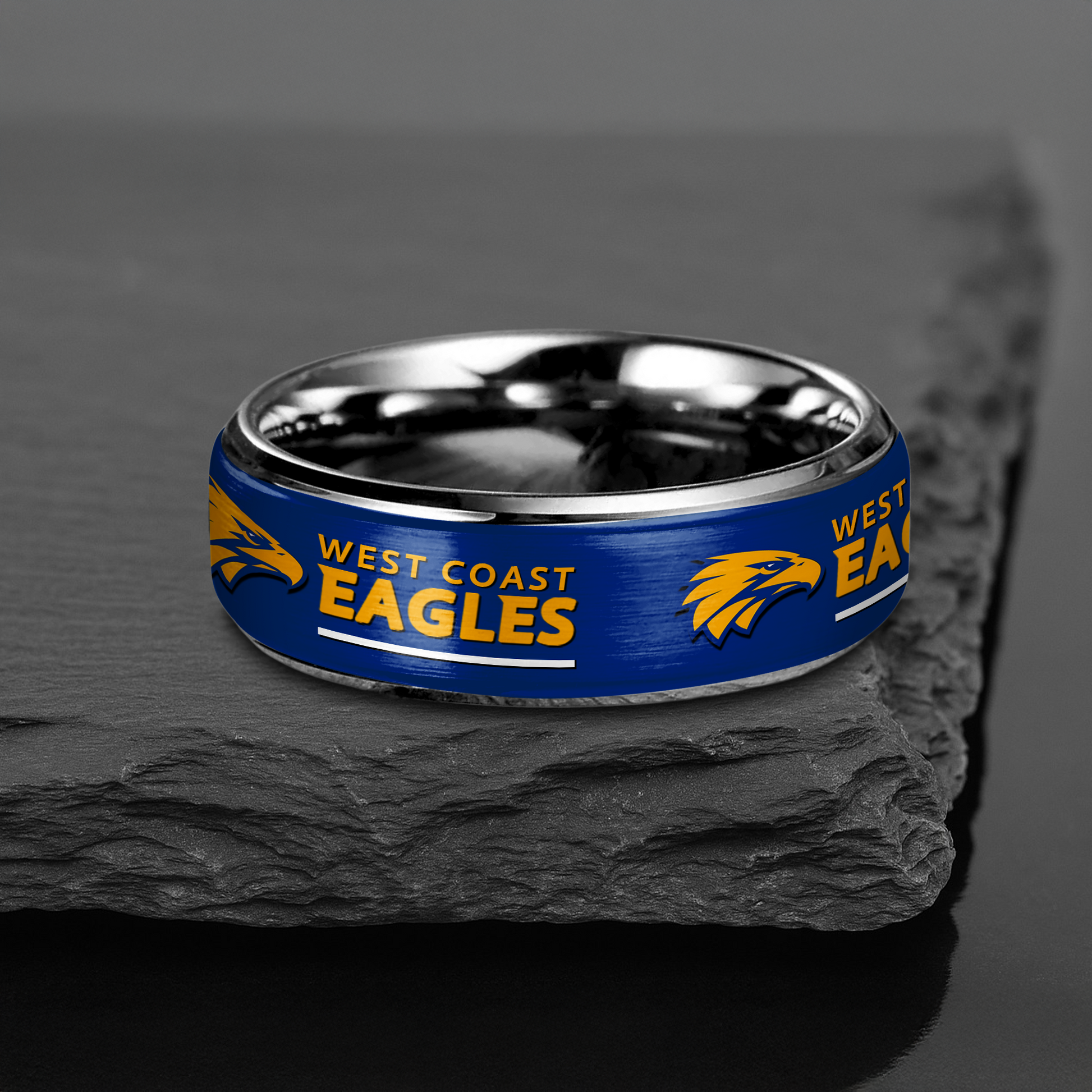 AFL Silver Tungsten Rings Gift For Fans 4