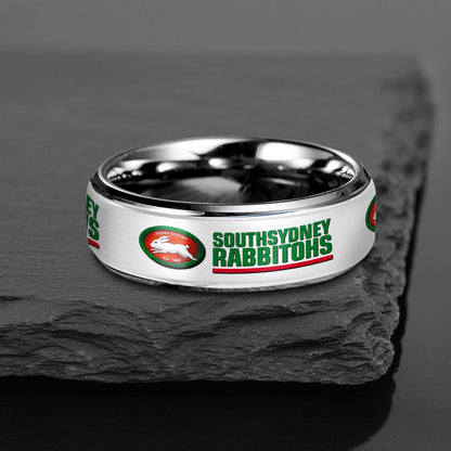 NRL Silver Tungsten Rings Gift For Fans 22