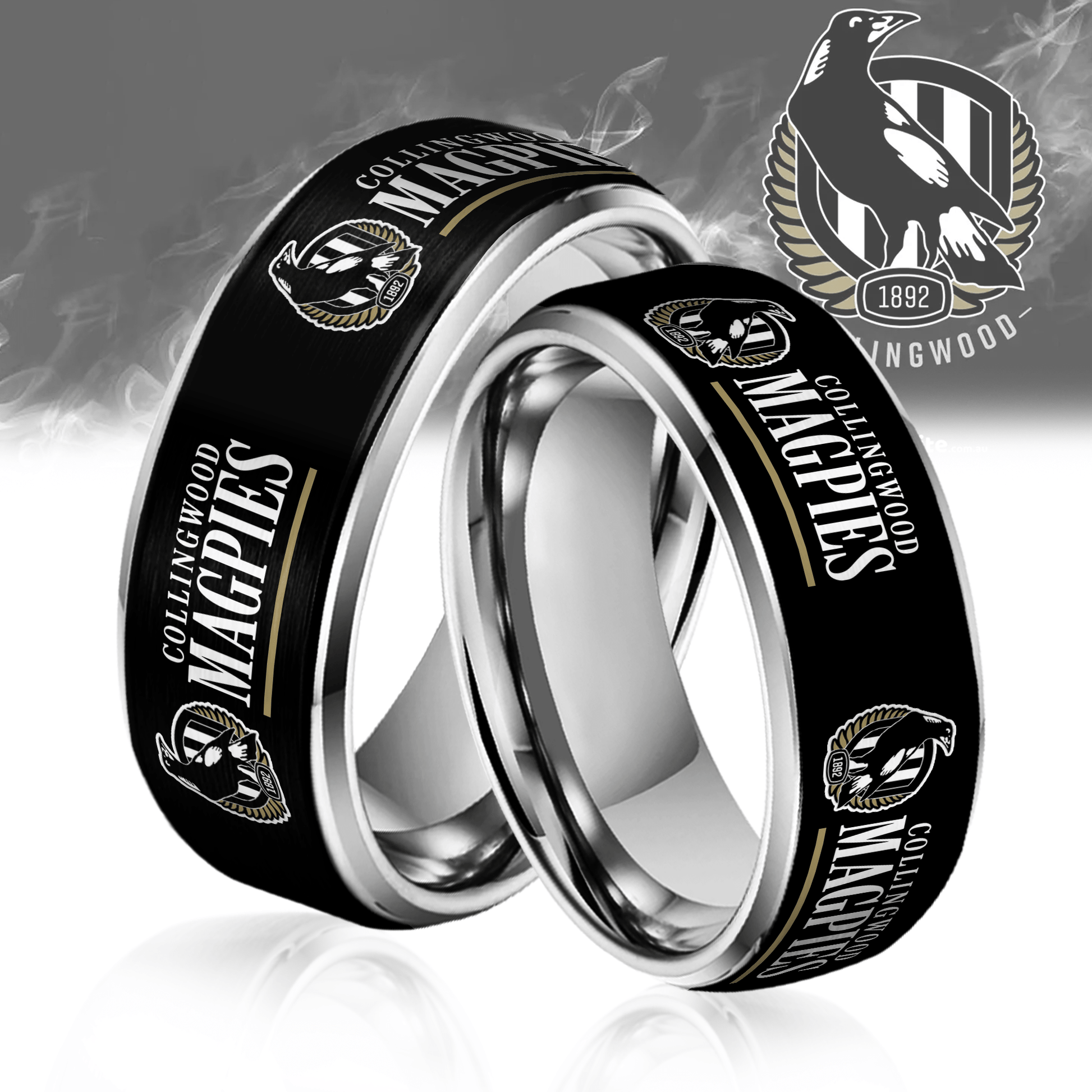 AFL Silver Tungsten Rings Gift For Fans 6