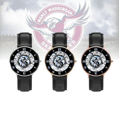 MAN Personalized Custom Stitched Leather Watch