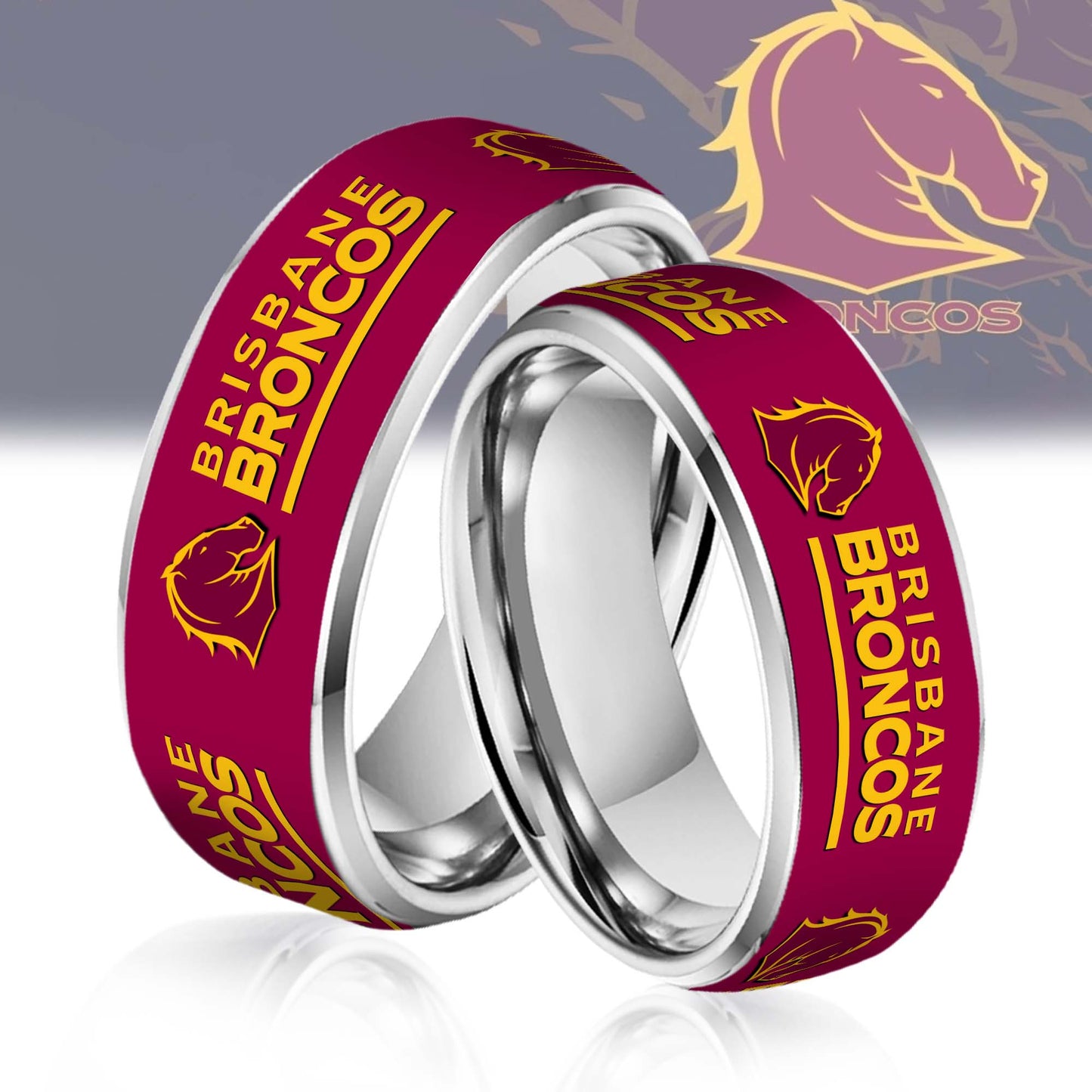 NRL Silver Tungsten Rings Gift For Fans 16