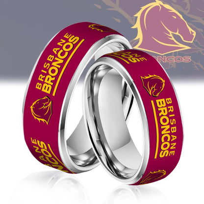 NRL Silver Tungsten Rings Gift For Fans 16