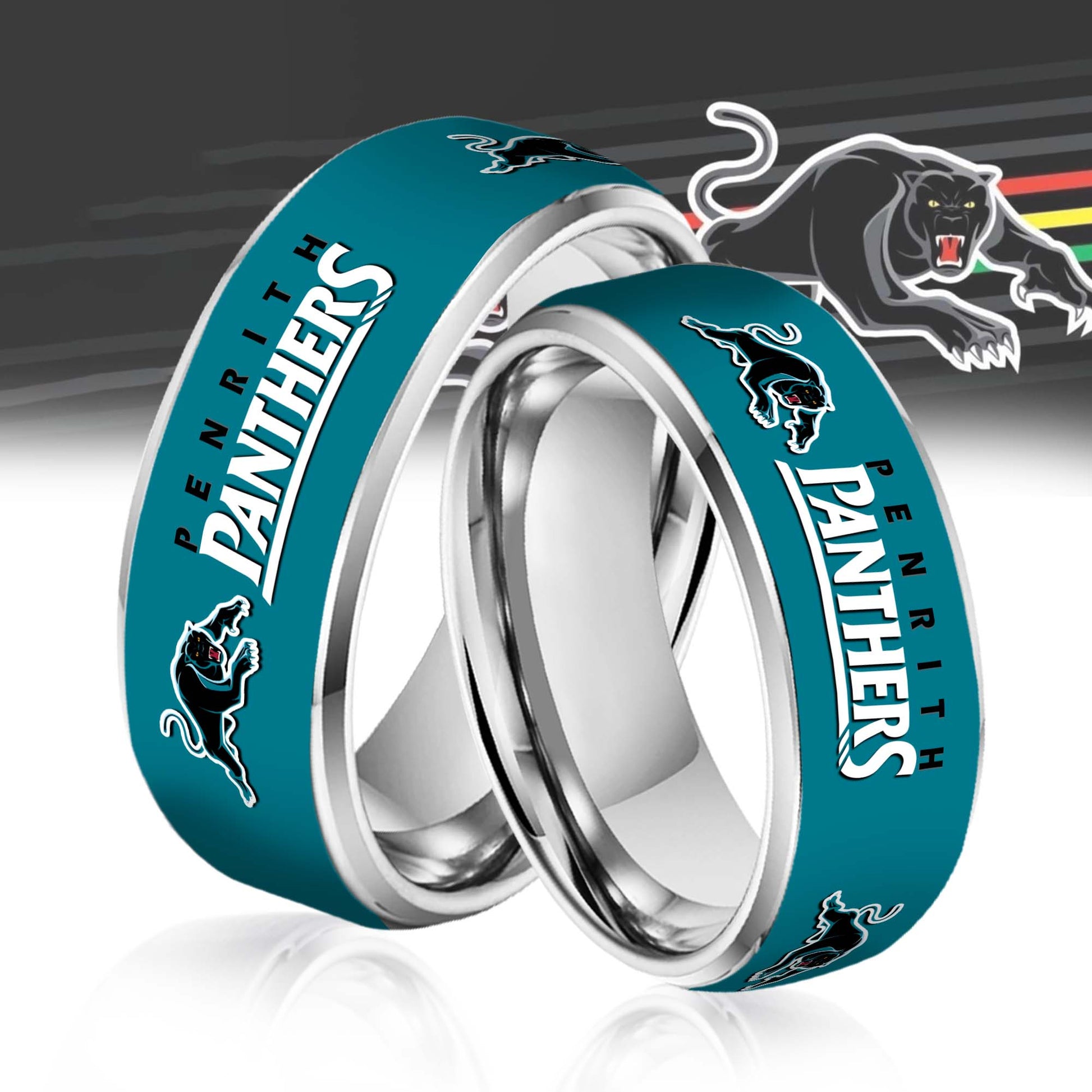 NRL Silver Tungsten Rings Gift For Fans 15