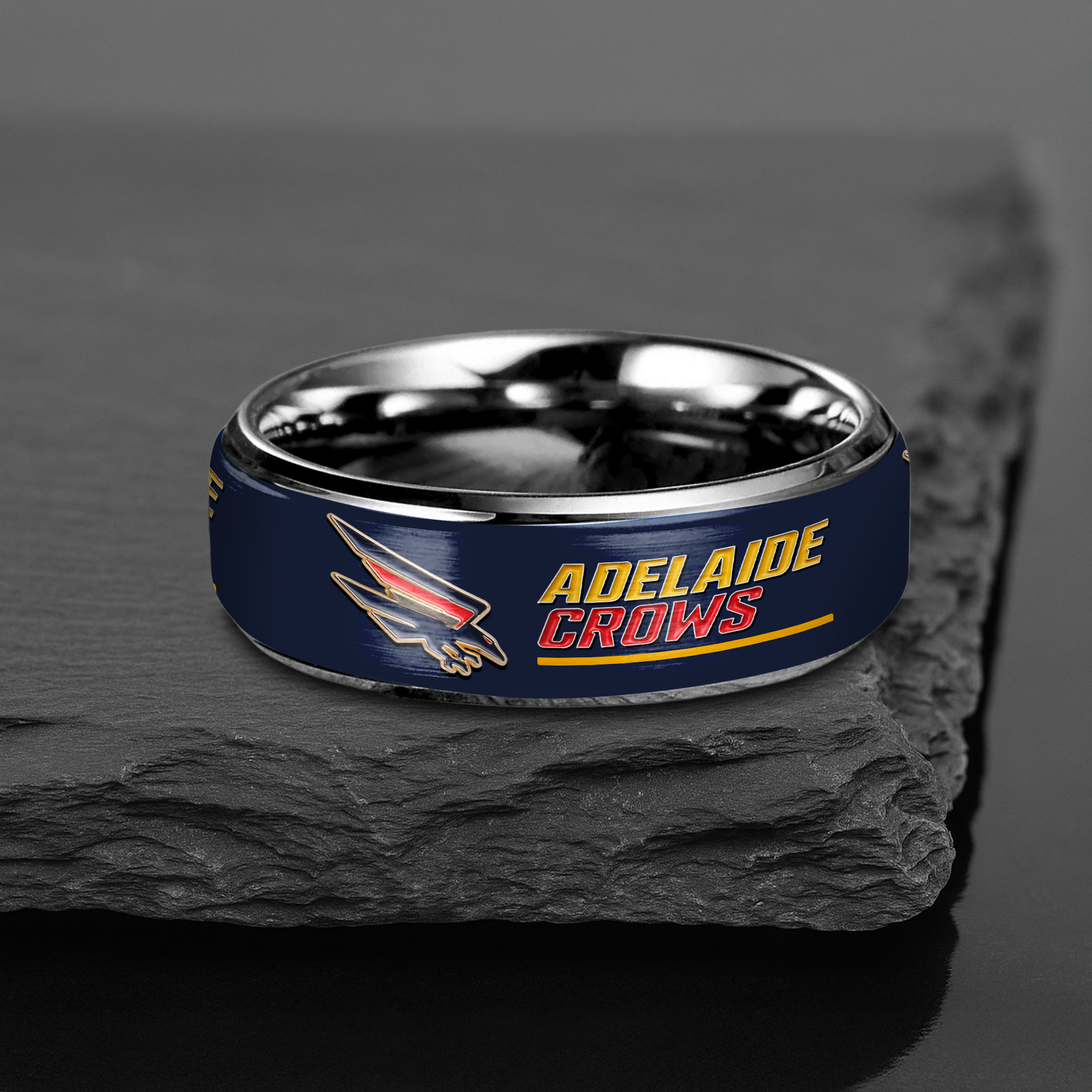 AFL Silver Tungsten Rings Gift For Fans 13
