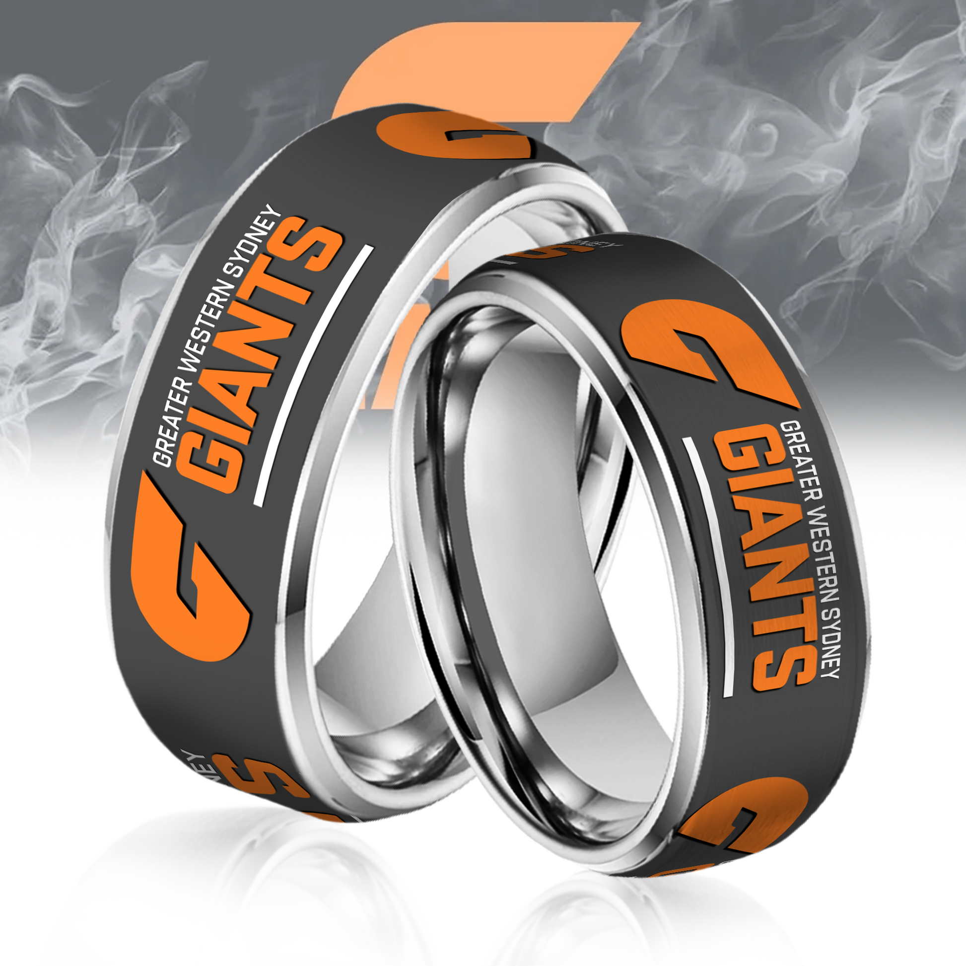 AFL Silver Tungsten Rings Gift For Fans 14