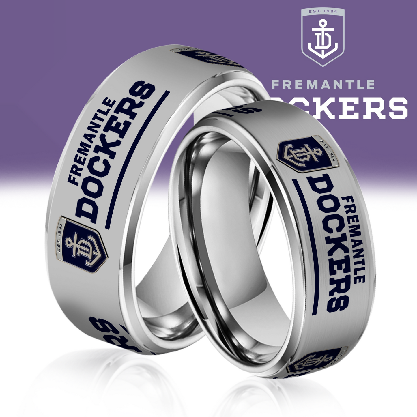 AFL Silver Tungsten Rings Gift For Fans 11