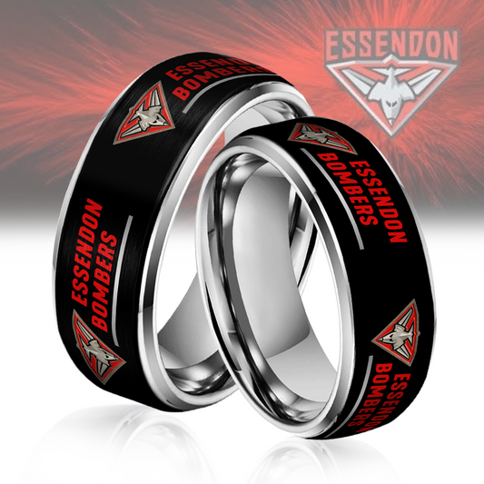 AFL Silver Tungsten Rings Gift For Fans 8