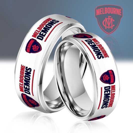 AFL Silver Tungsten Rings Gift For Fans 5