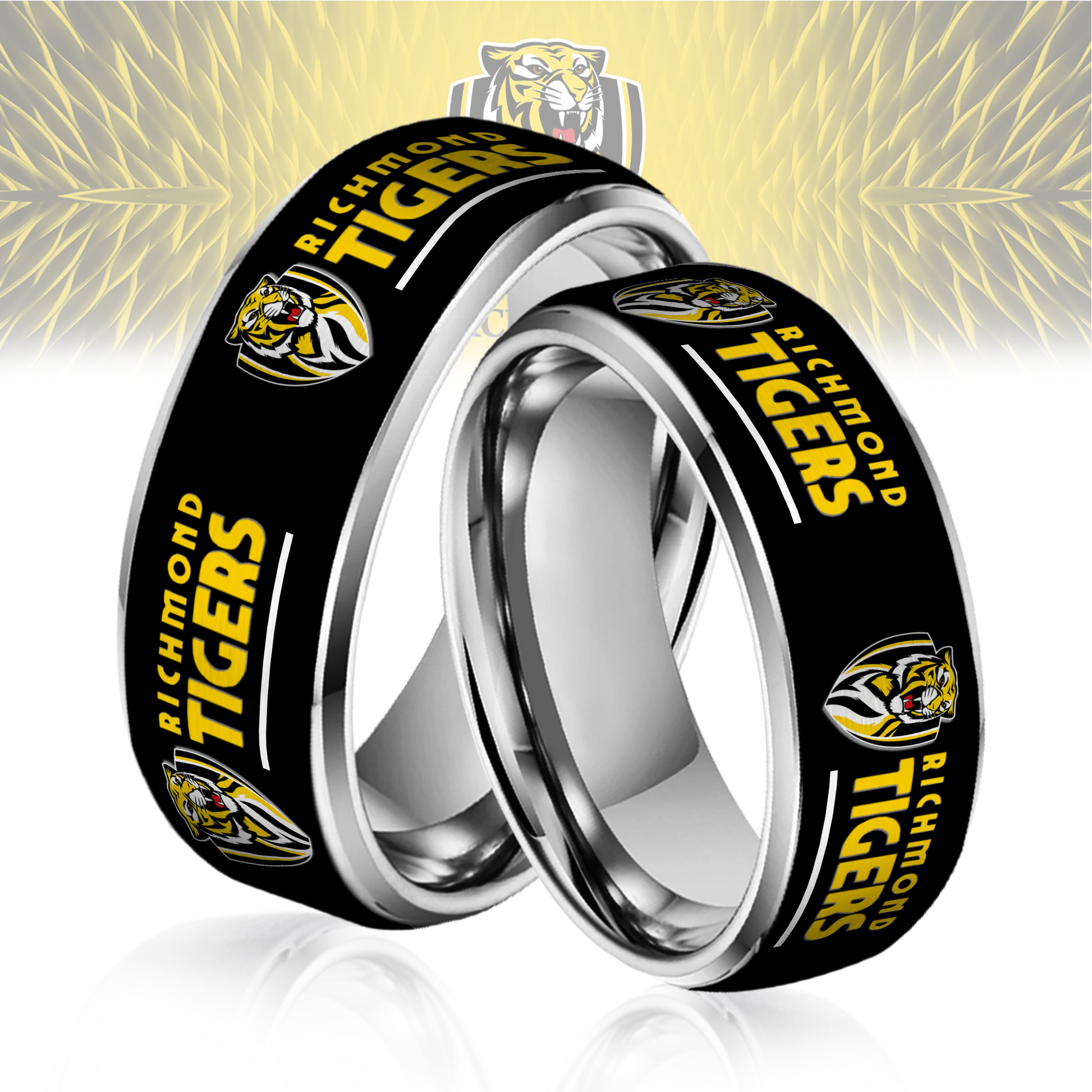 AFL Silver Tungsten Rings Gift For Fans 2