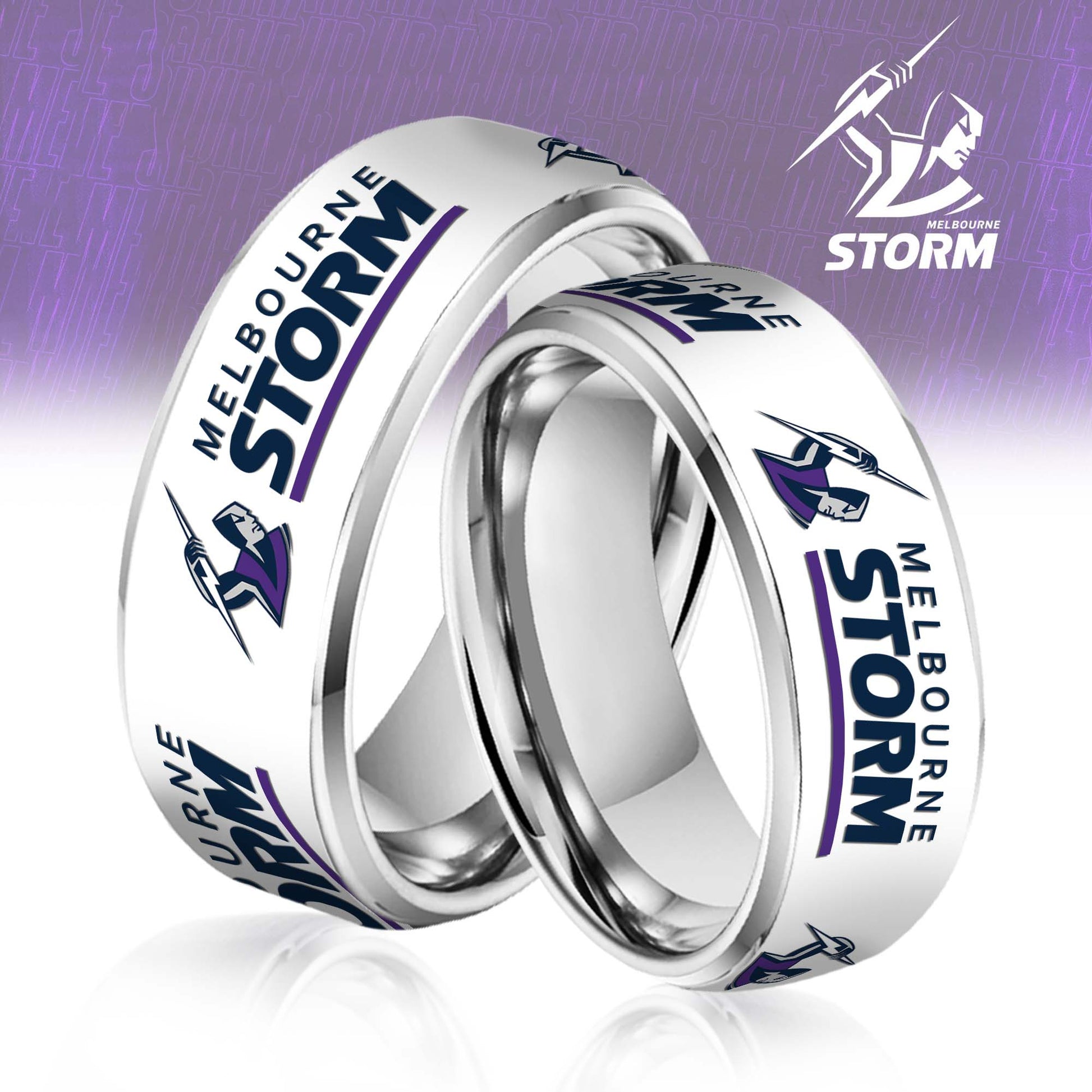 NRL Silver Tungsten Rings Gift For Fans 26