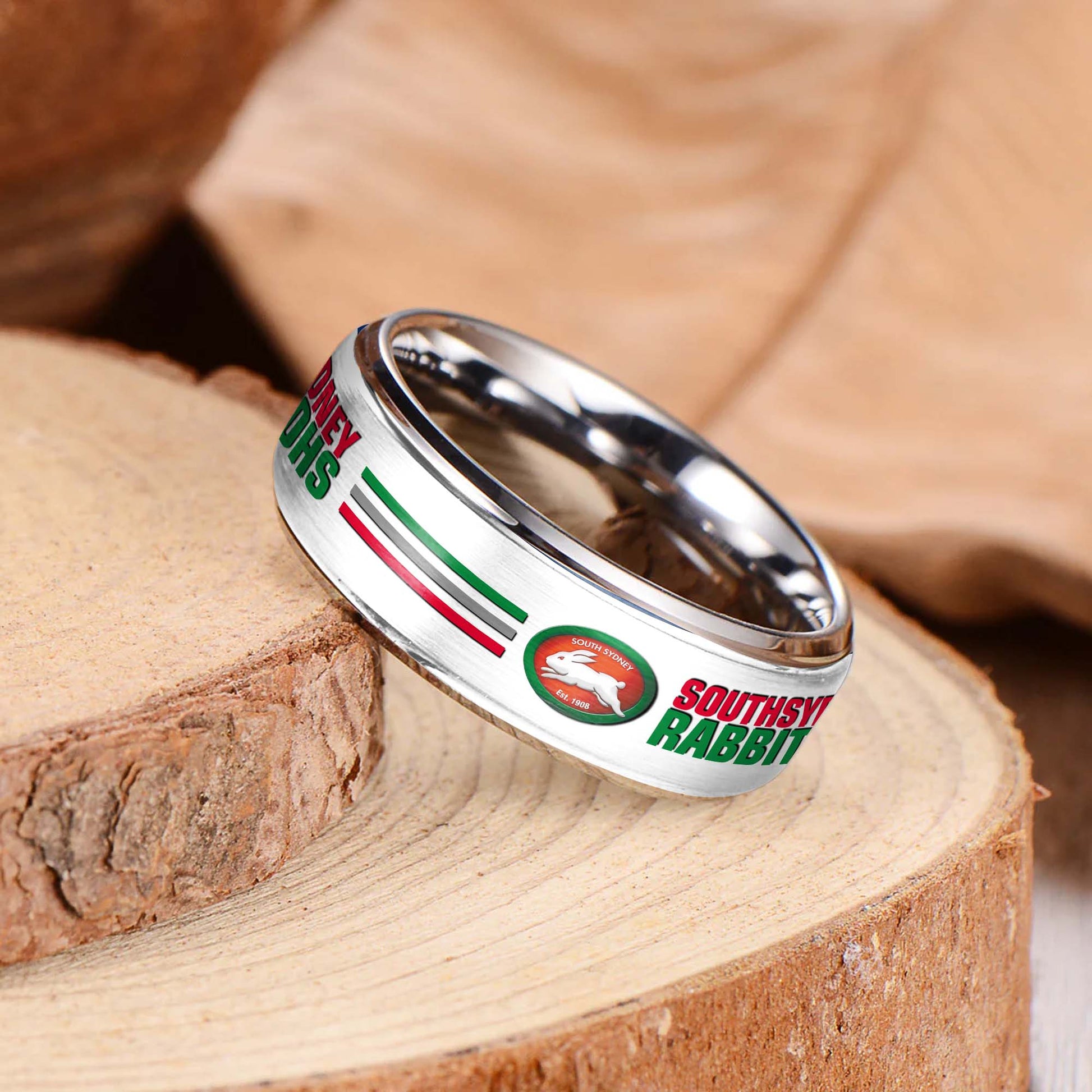 NRL Silver Tungsten Rings Gift For Fans 21