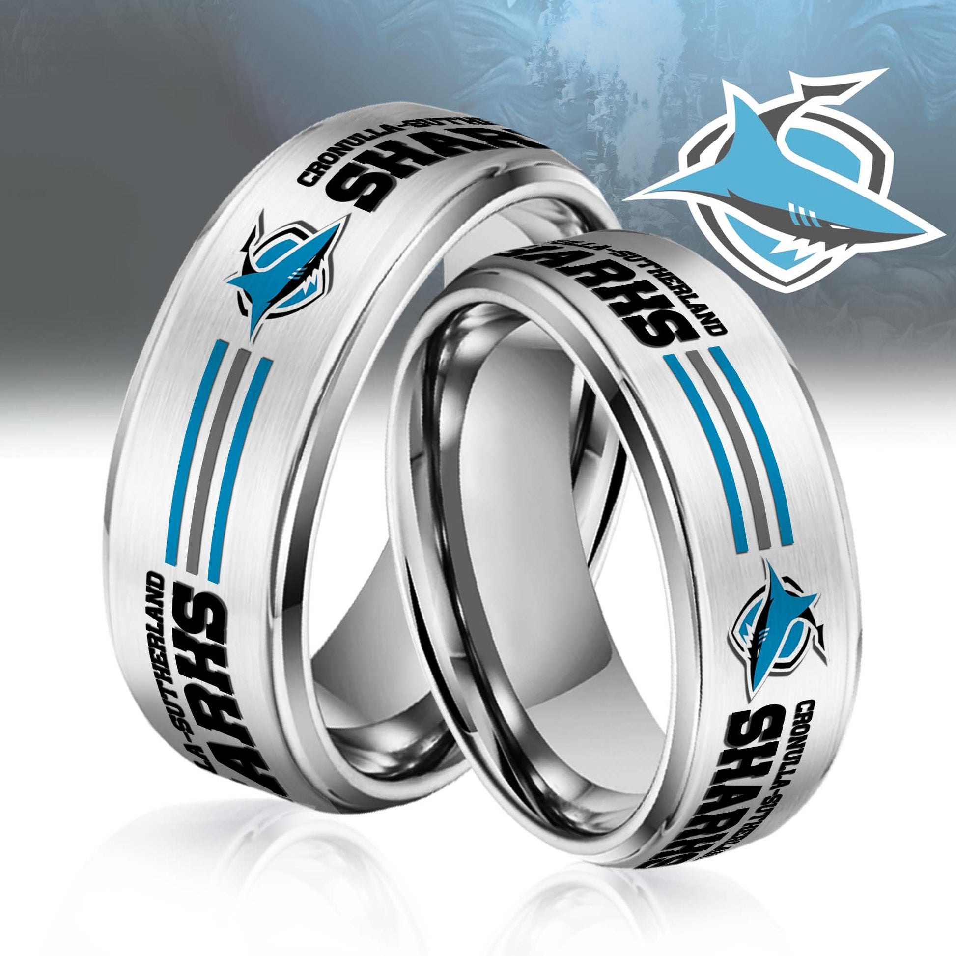 NRL Silver Tungsten Rings Gift For Fans 20