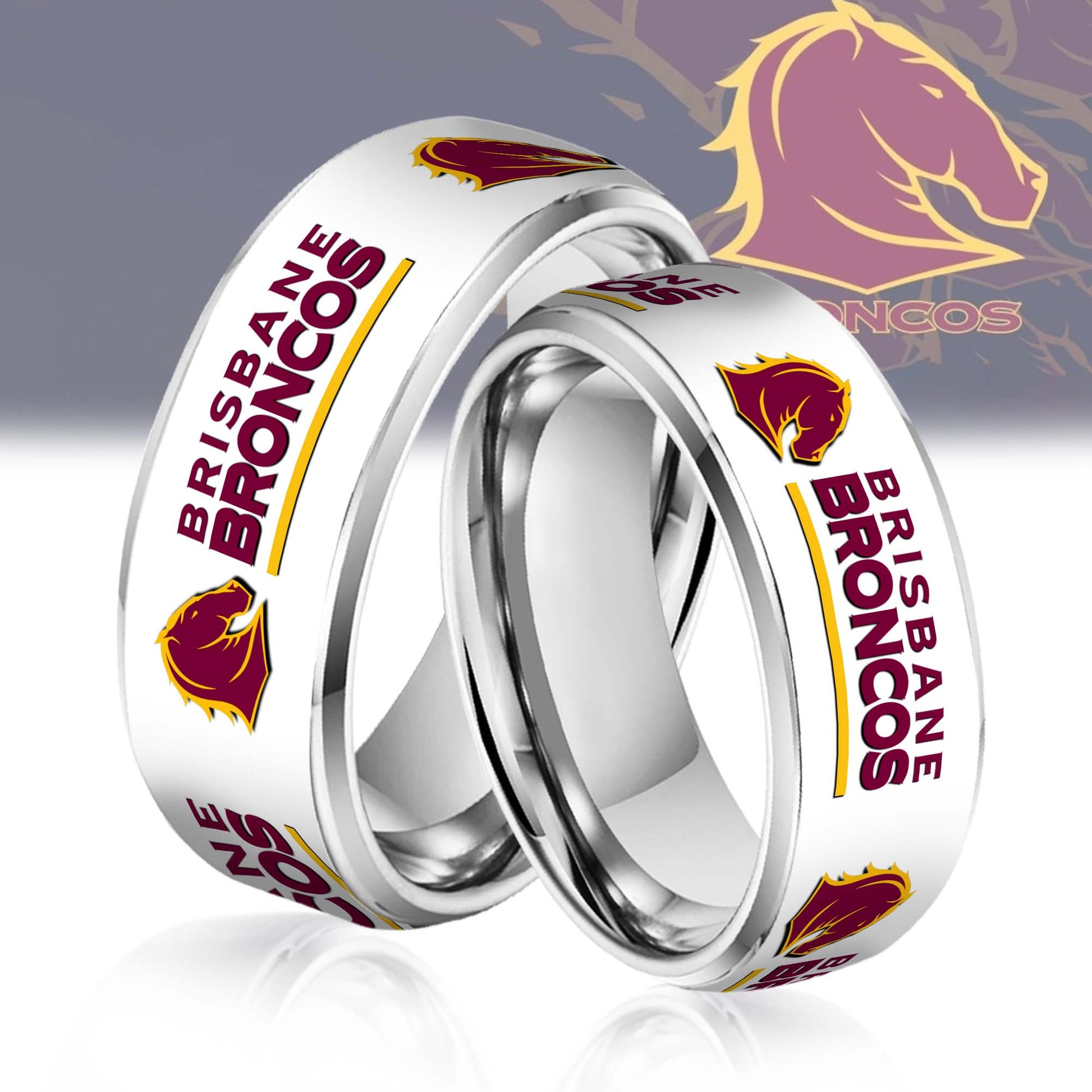 NRL Silver Tungsten Rings Gift For Fans 16