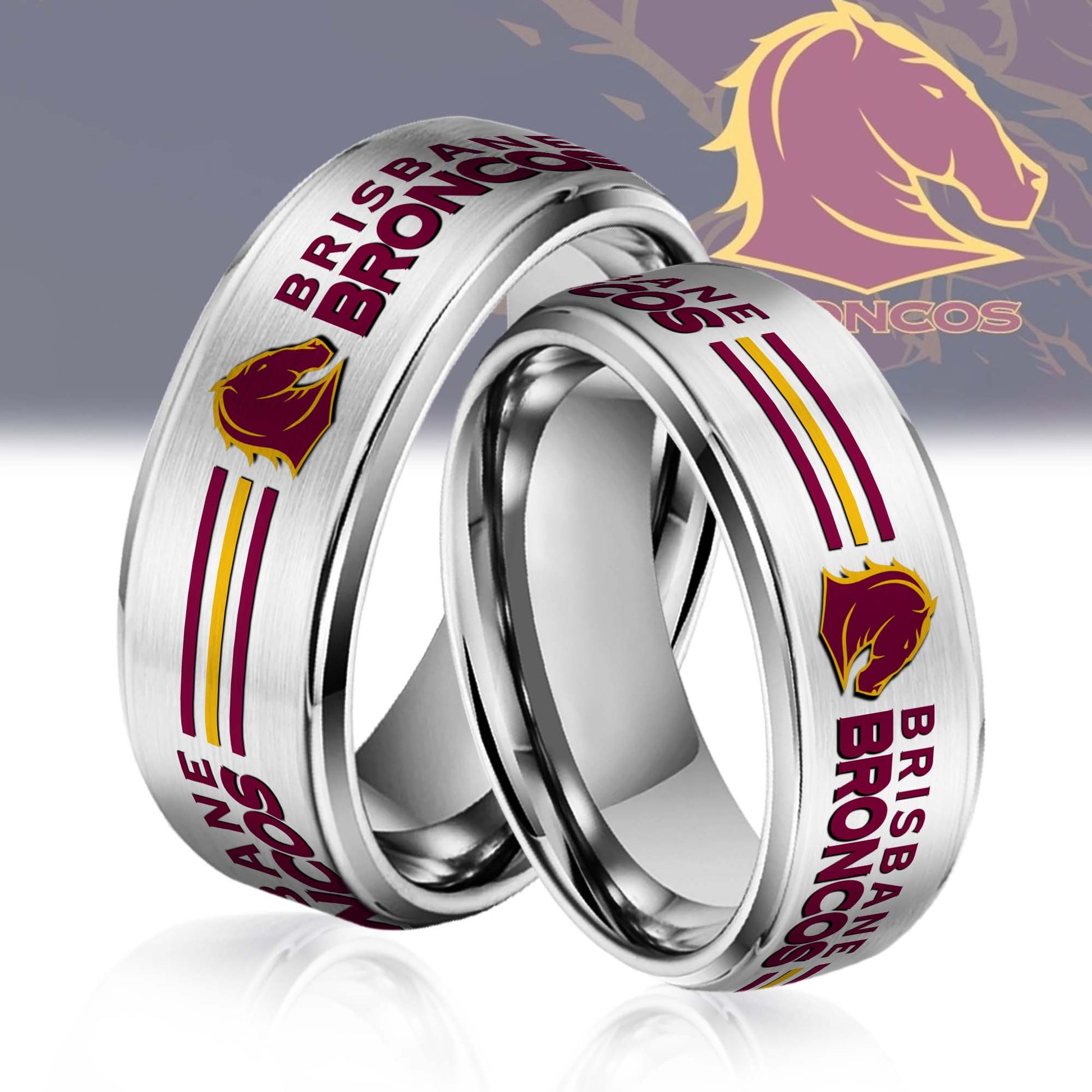 NRL Silver Tungsten Rings Gift For Fans 18