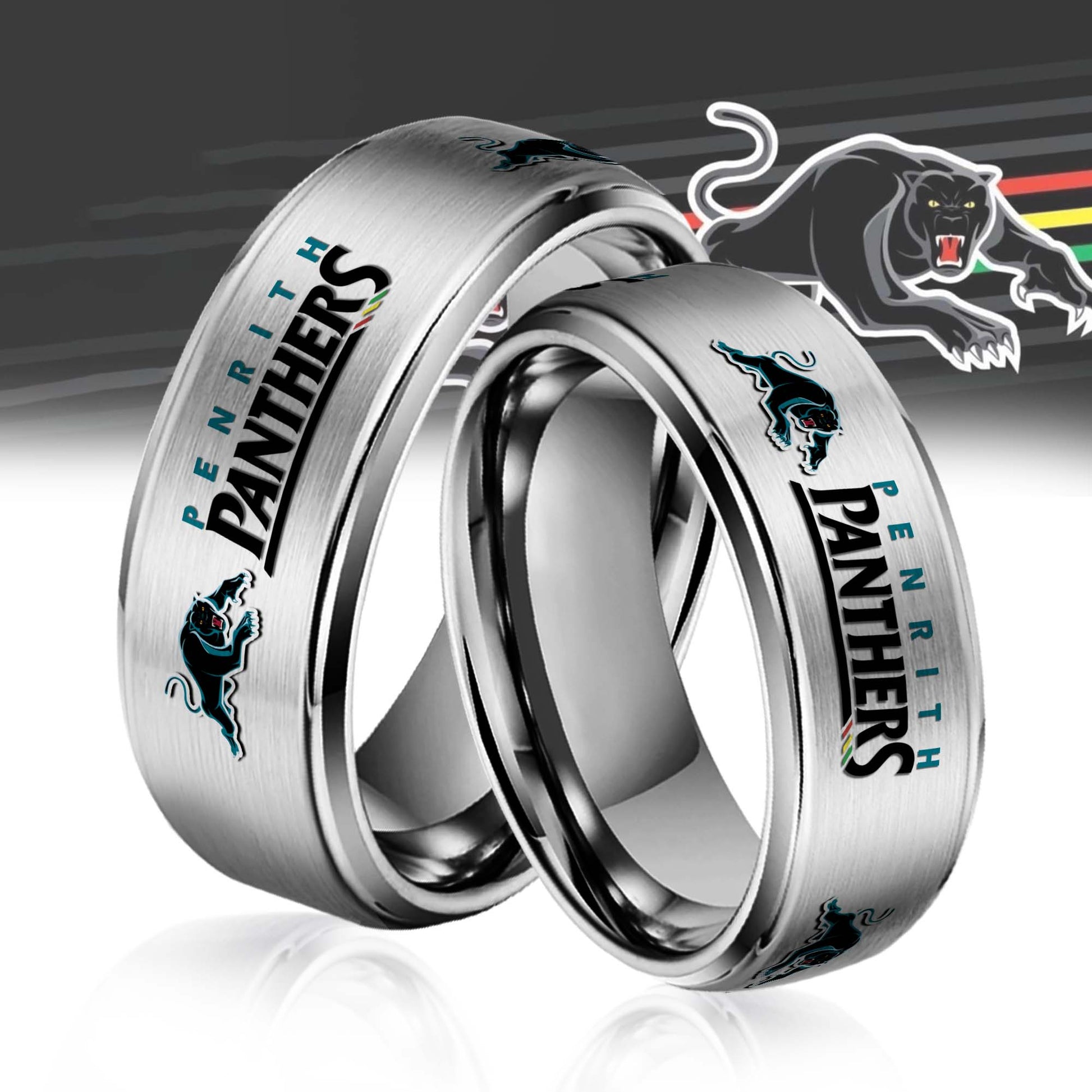 NRL Silver Tungsten Rings Gift For Fans 15