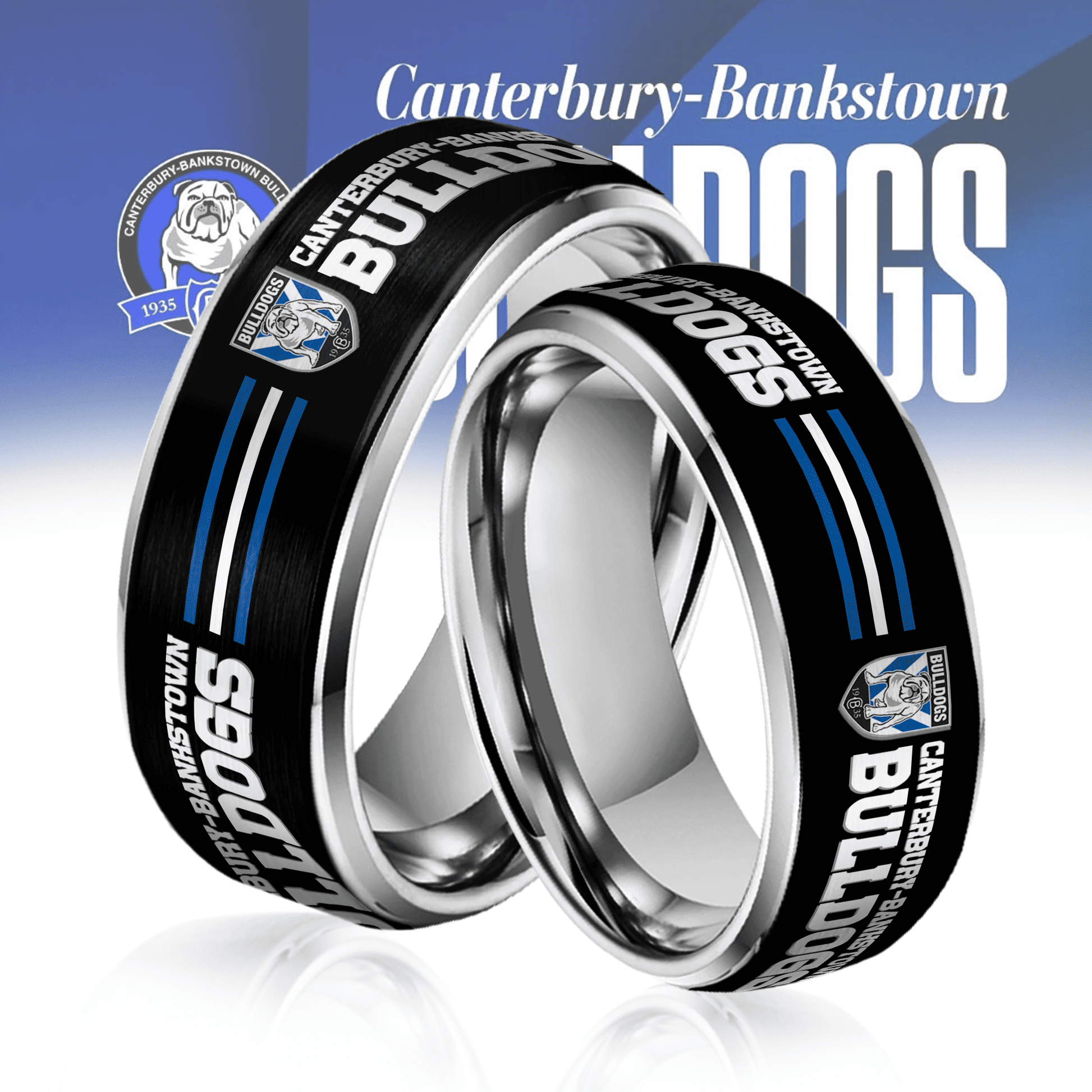 NRL Silver Tungsten Rings Gift For Fans 31