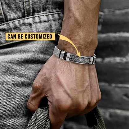 PEN Personalized Custom Men's Metal Bracelet 1