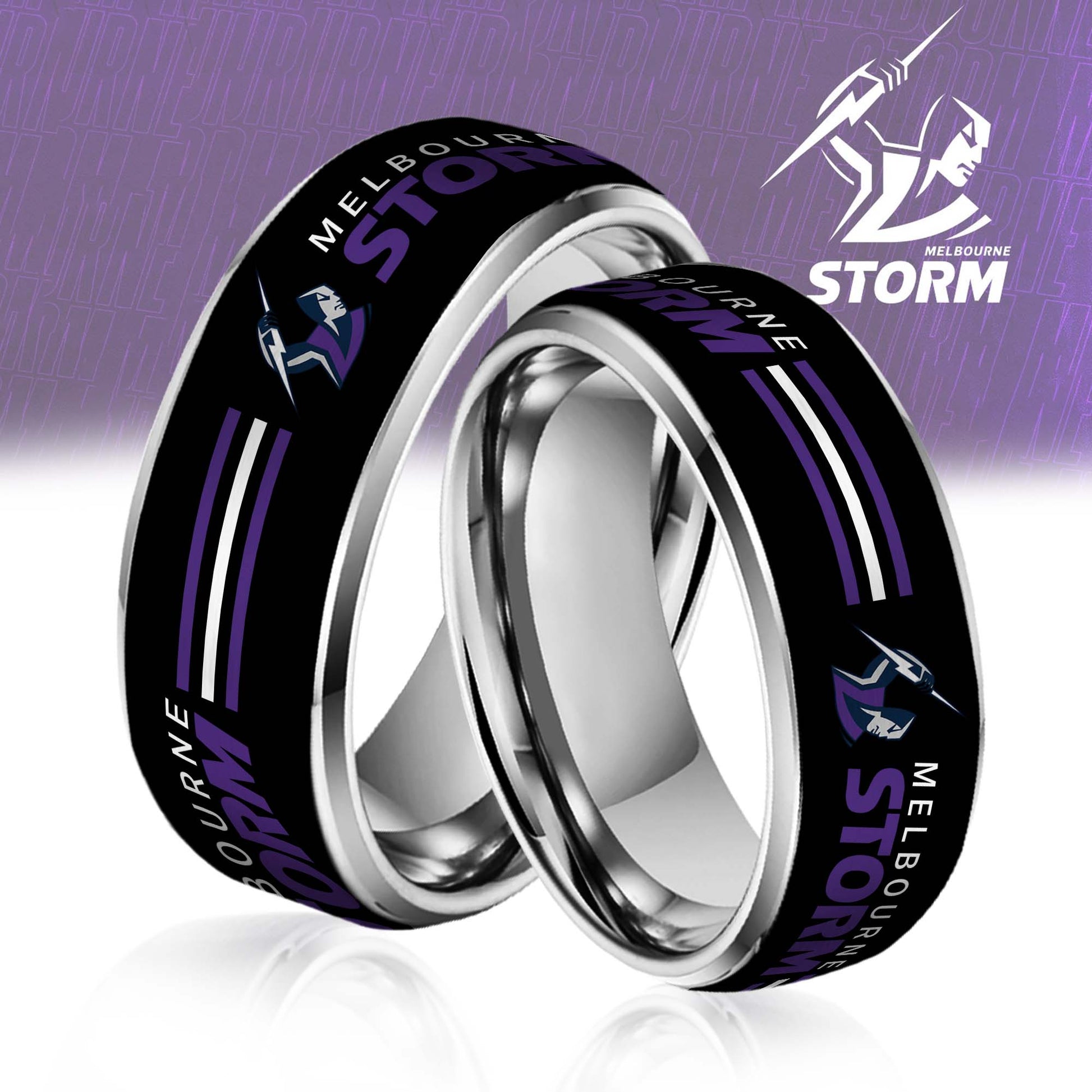 NRL Silver Tungsten Rings Gift For Fans 30