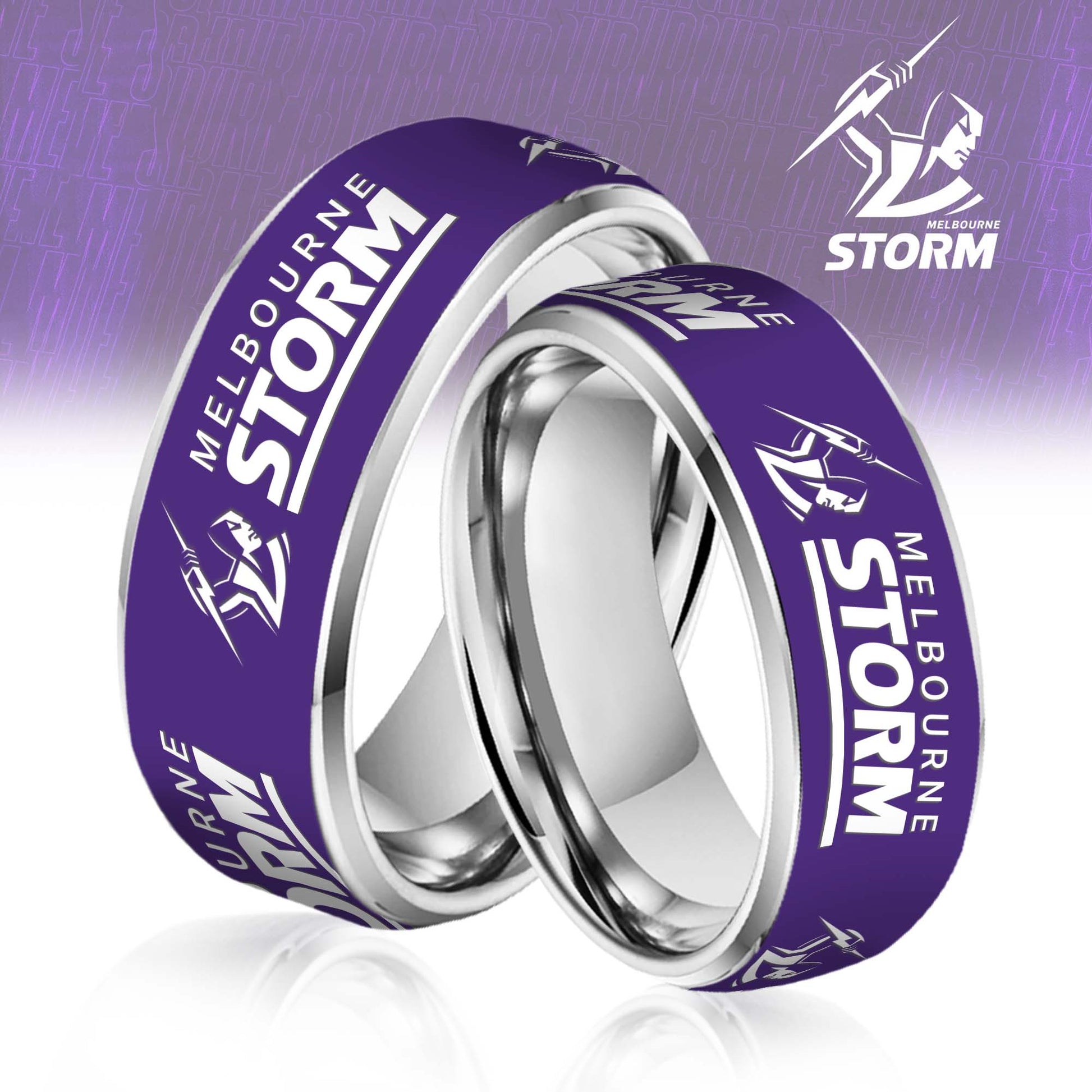 NRL Silver Tungsten Rings Gift For Fans 26