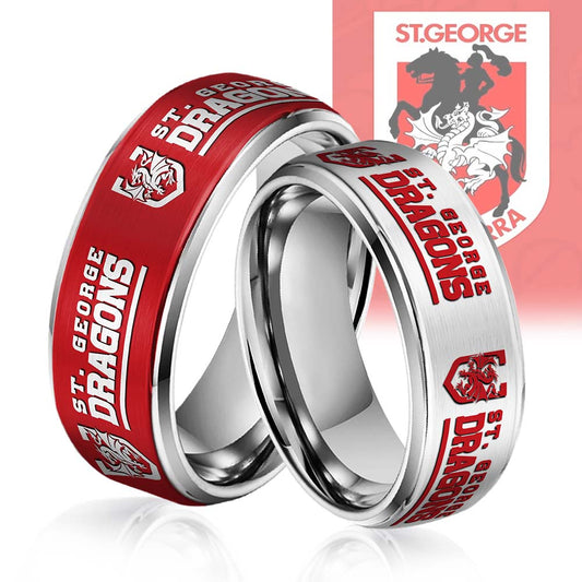 NRL Silver Tungsten Rings Gift For Fans 23
