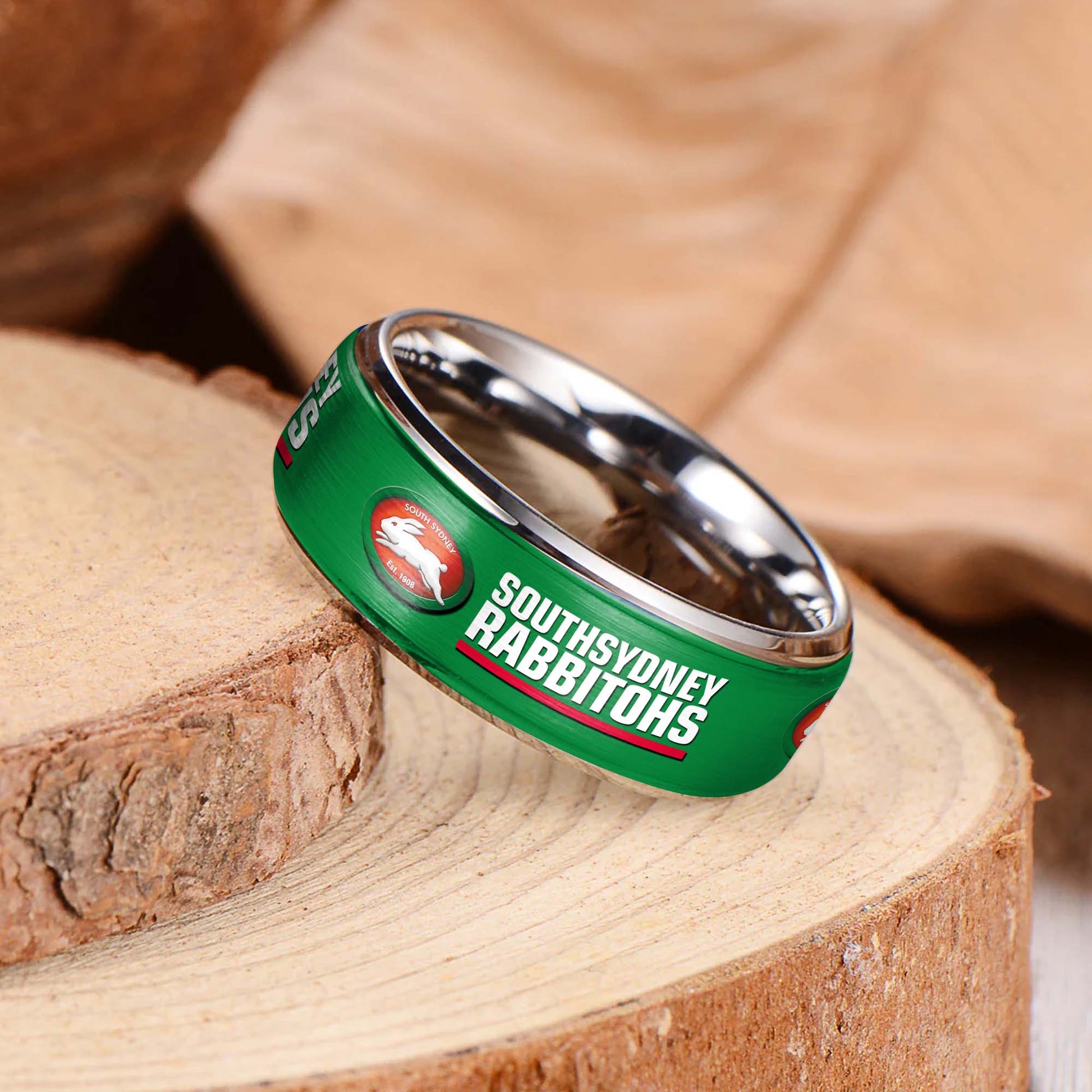 NRL Silver Tungsten Rings Gift For Fans 22