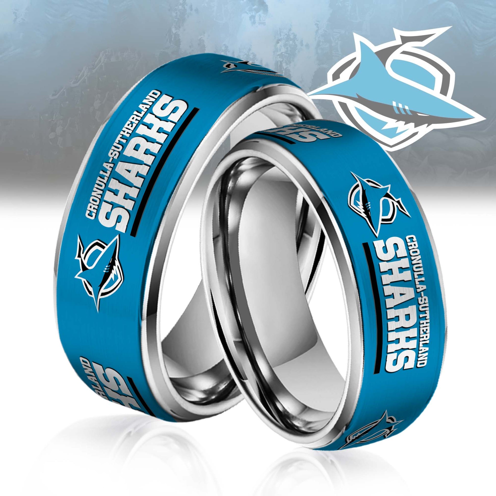 NRL Silver Tungsten Rings Gift For Fans 19