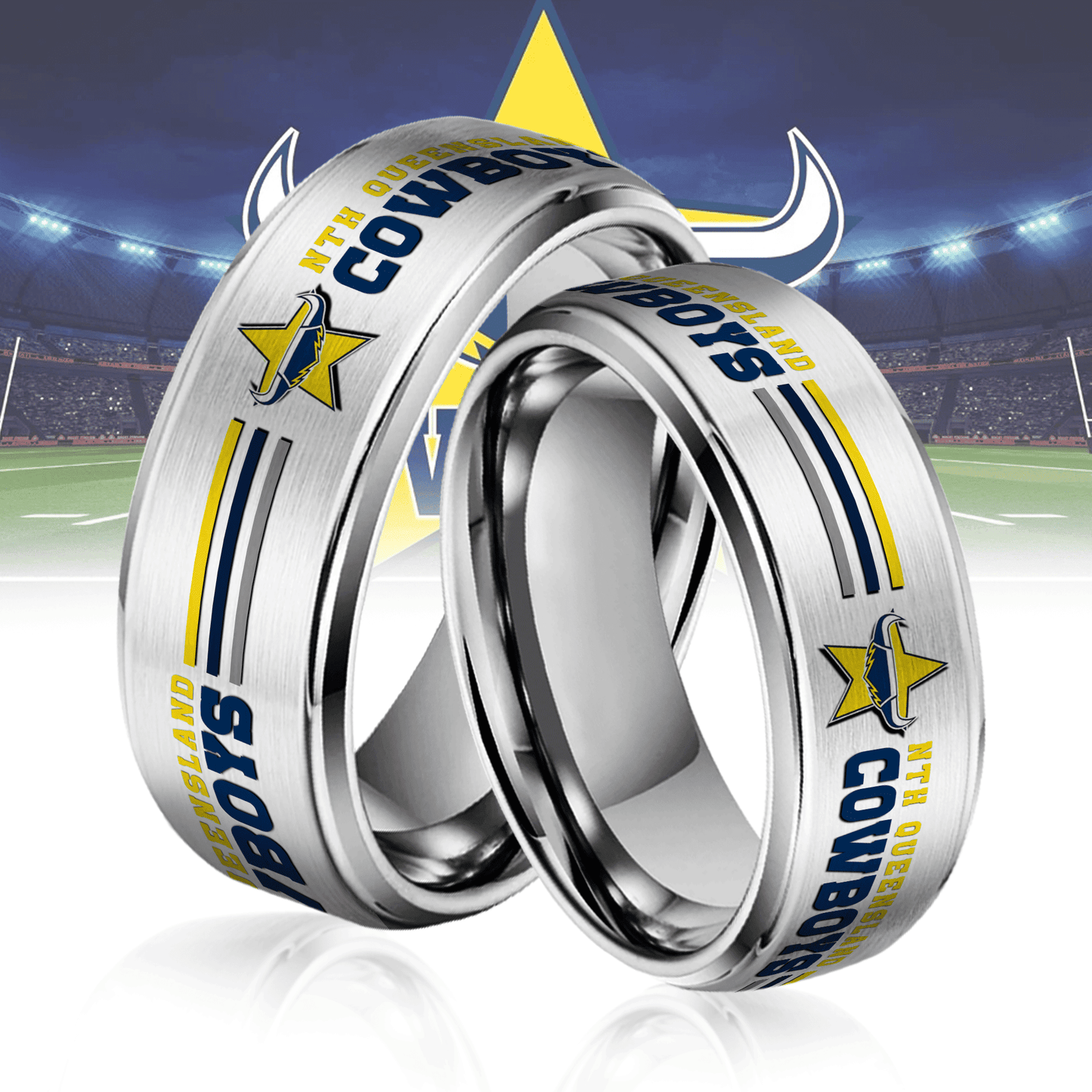 NRL Silver Tungsten Rings Gift For Fans 14